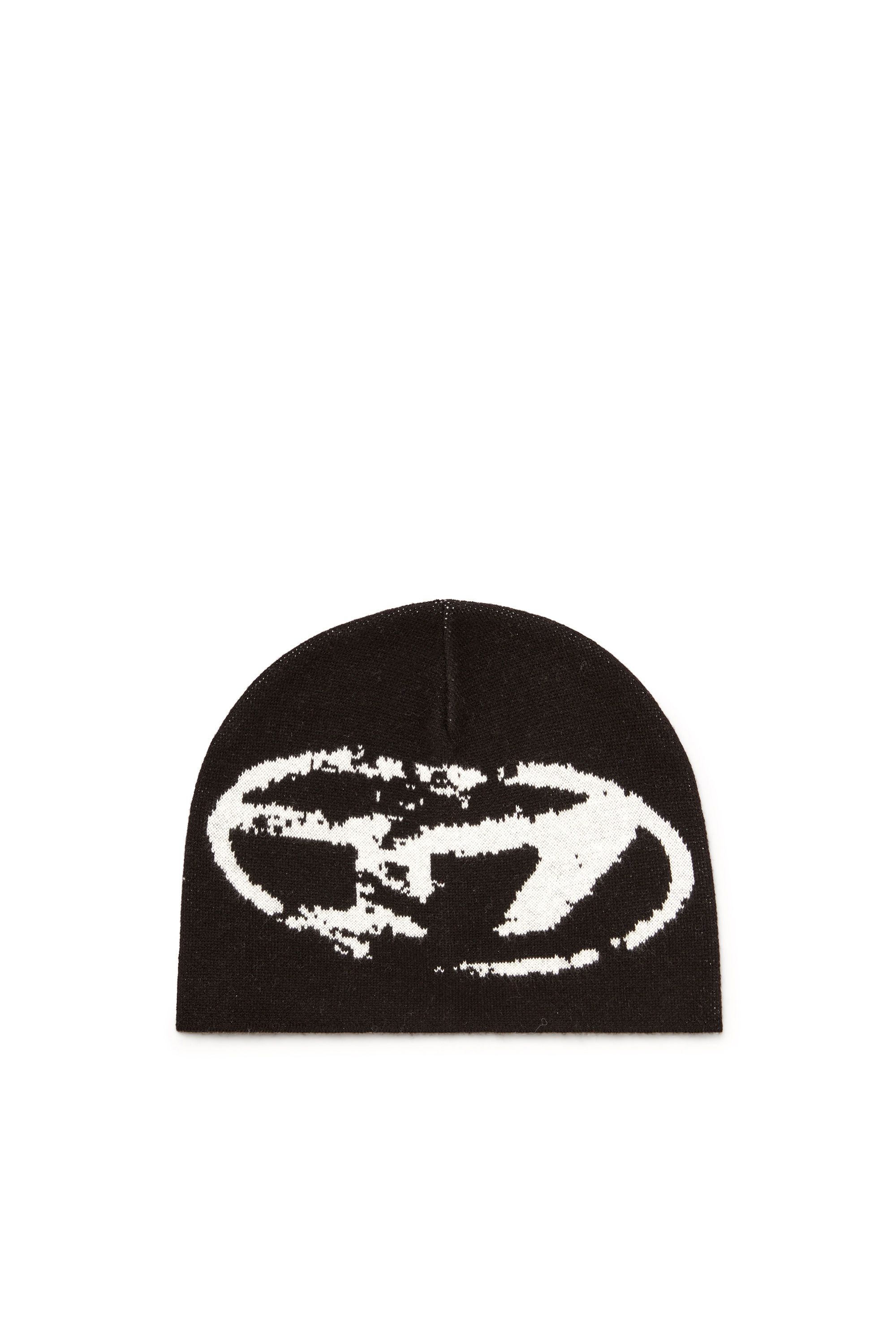 Diesel - K-APITAN, Berretto in misto lana con Logo Oval D Unisex in Nero - 1