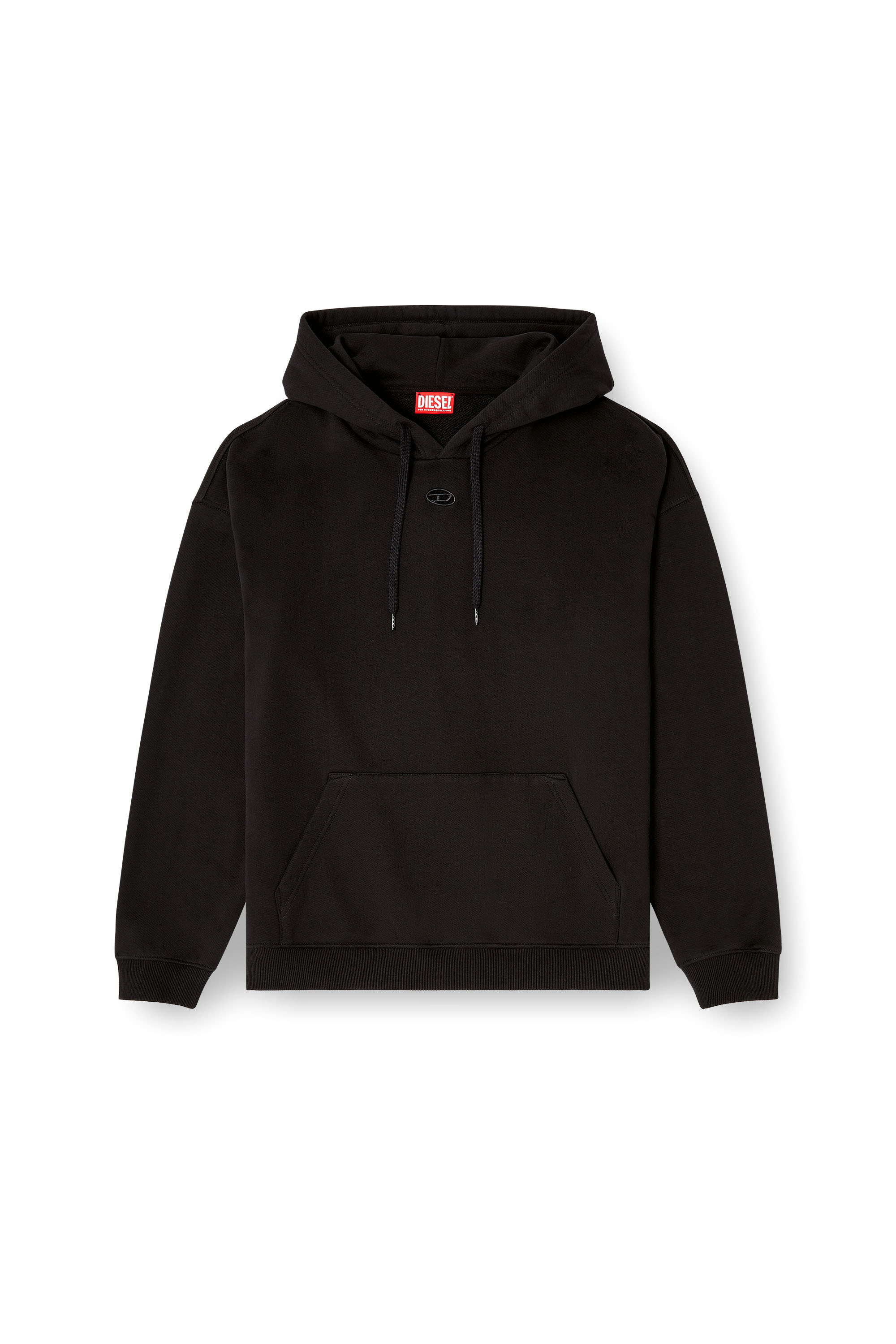 Diesel - S-BOXT-HOOD-DCO, Felpa con cappuccio a vestibilità rilassata e tasca a marsupio Uomo in Nero - 3