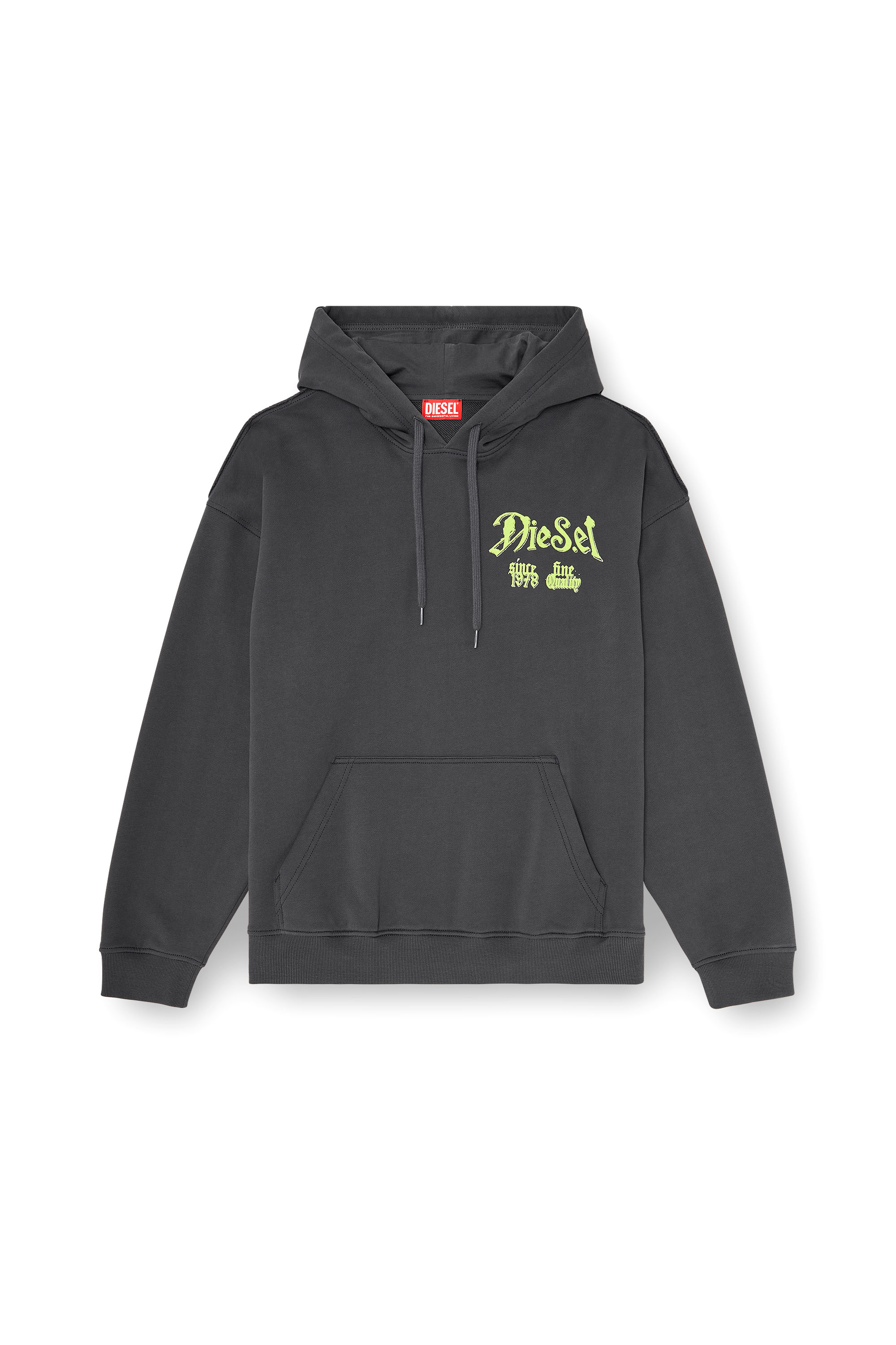 Diesel - S-BOXT-HOOD-AA2, Felpa in cotone con grafiche floccate Uomo in ToBeDefined - 3