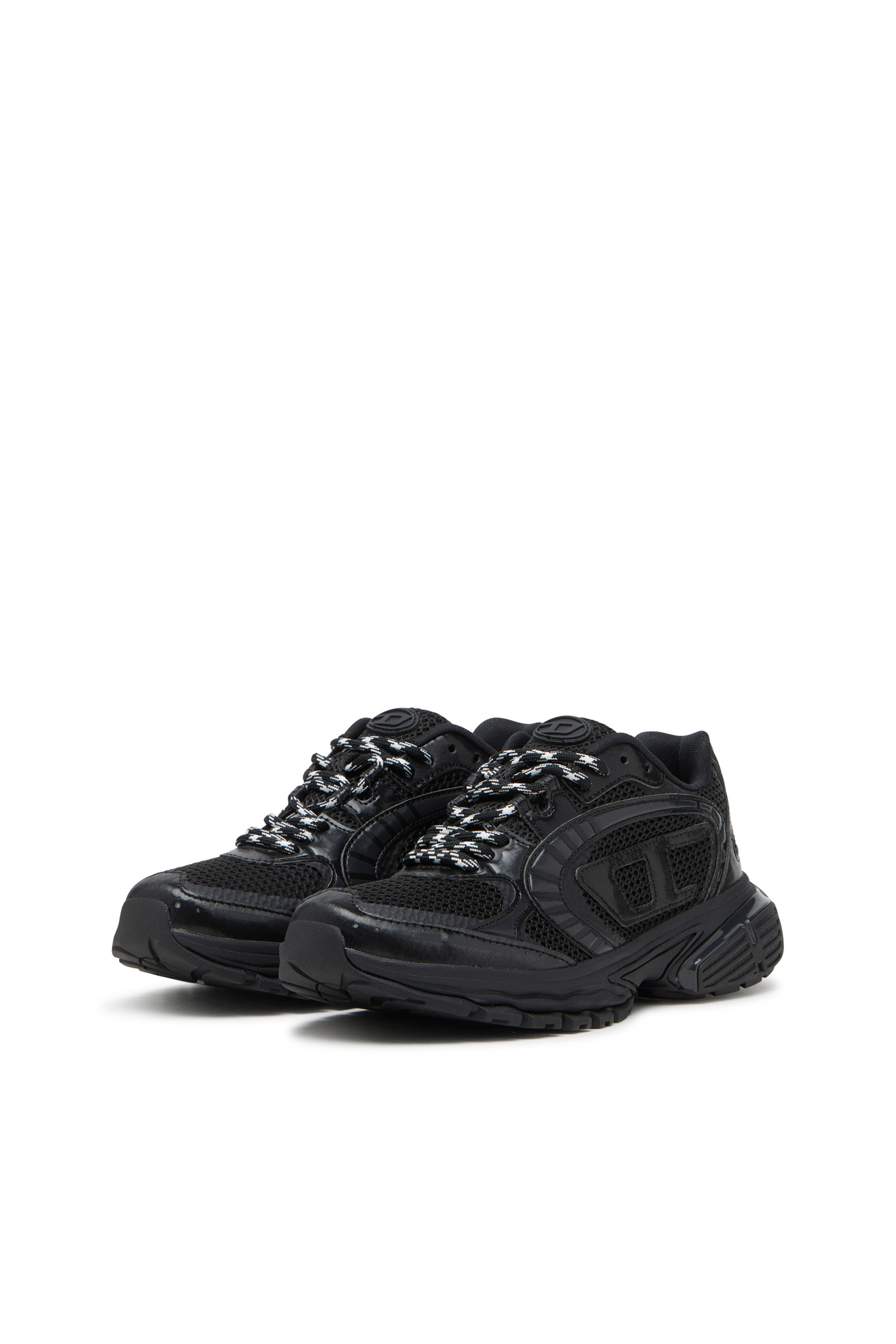 Diesel - S-PRO-V-DENSE LOW, S-Pro-V-Dense-Sneaker in rete con logo Oval D Uomo in Nero - 9