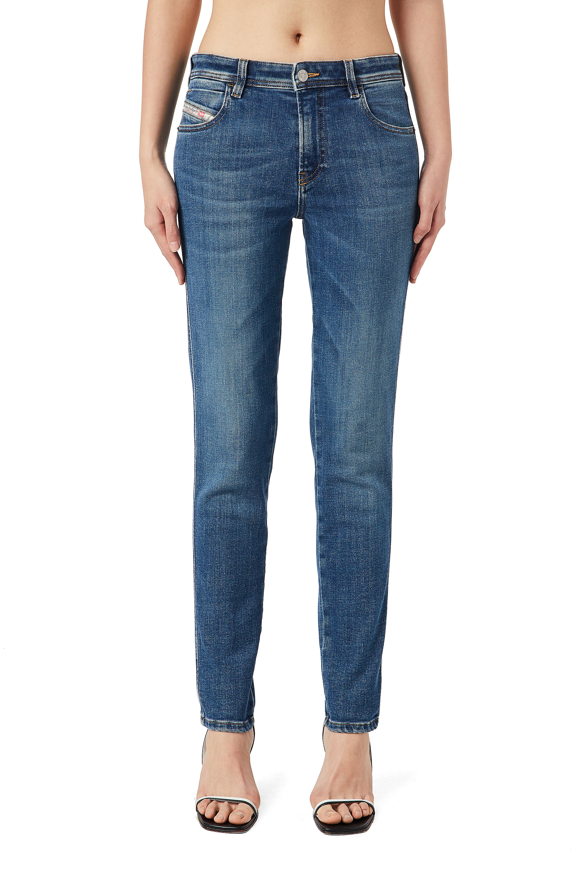 Diesel - 2015 BABHILA 09C59 Skinny Jeans, Blu medio - Image 1