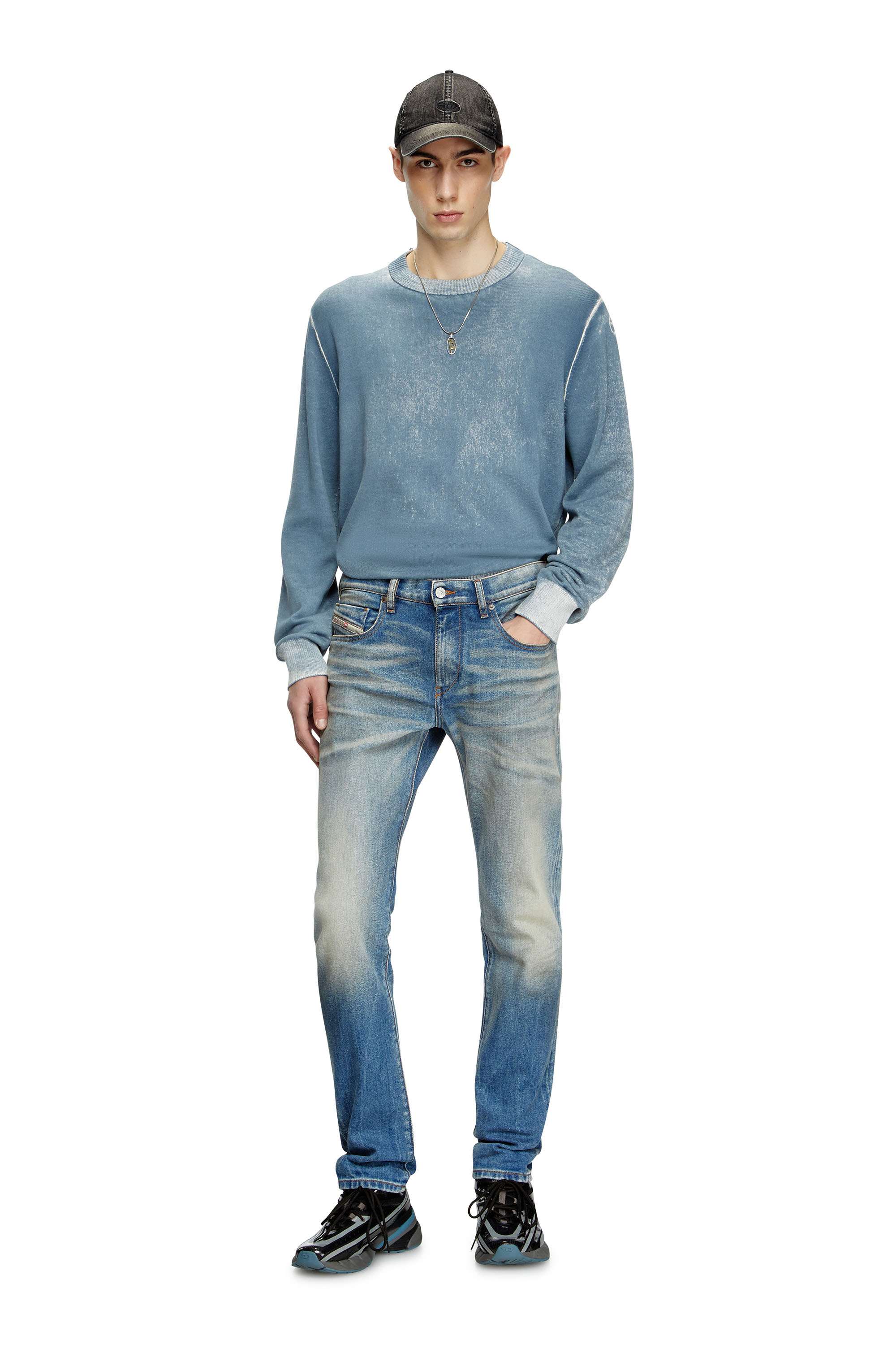 Diesel - Slim Jeans 2019 D-Strukt 09L30 Uomo, Blu medio - Image 1