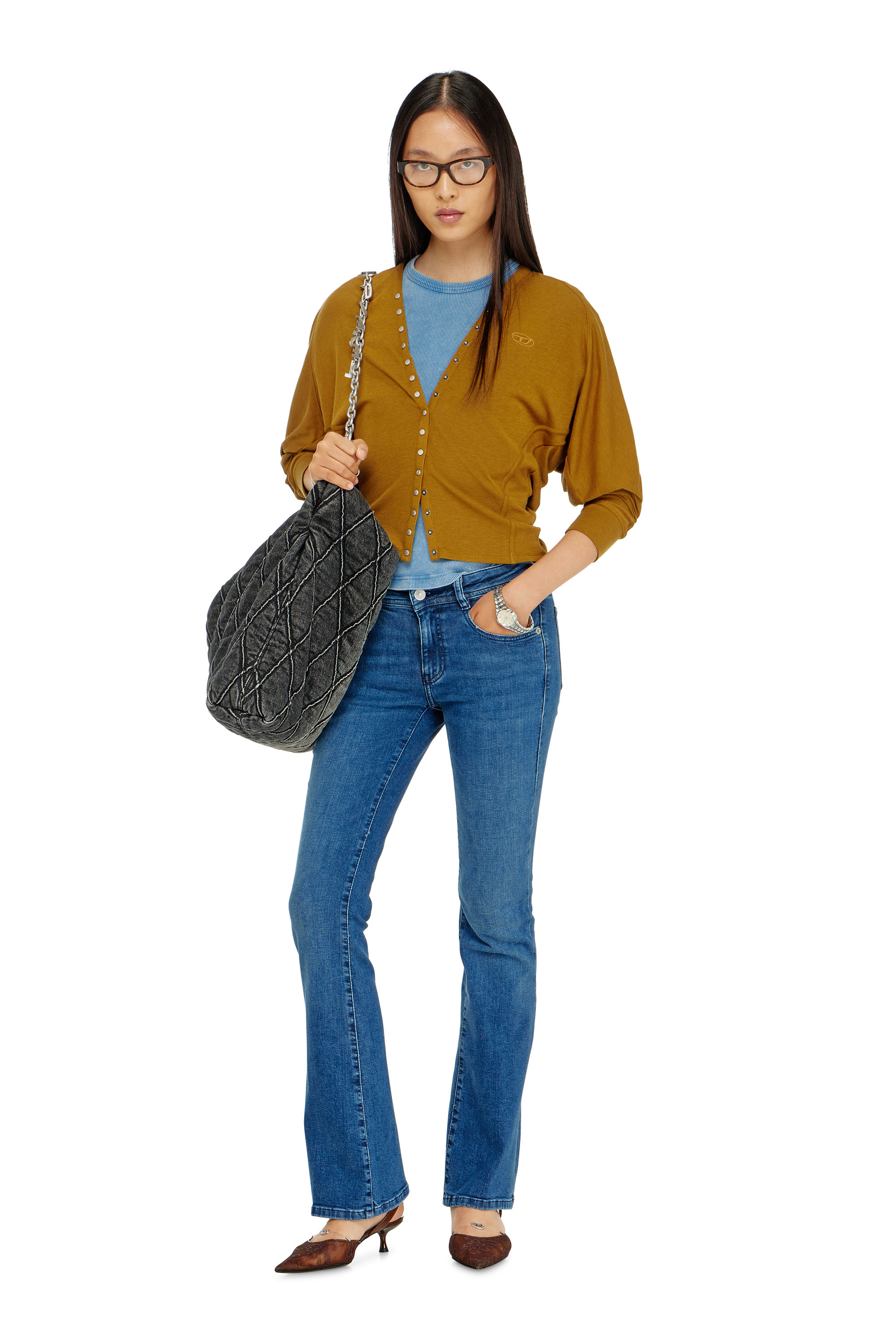 Diesel - Bootcut Jeans 1969 D-Ebbey 0ADBB Donna, Blu medio - Image 1