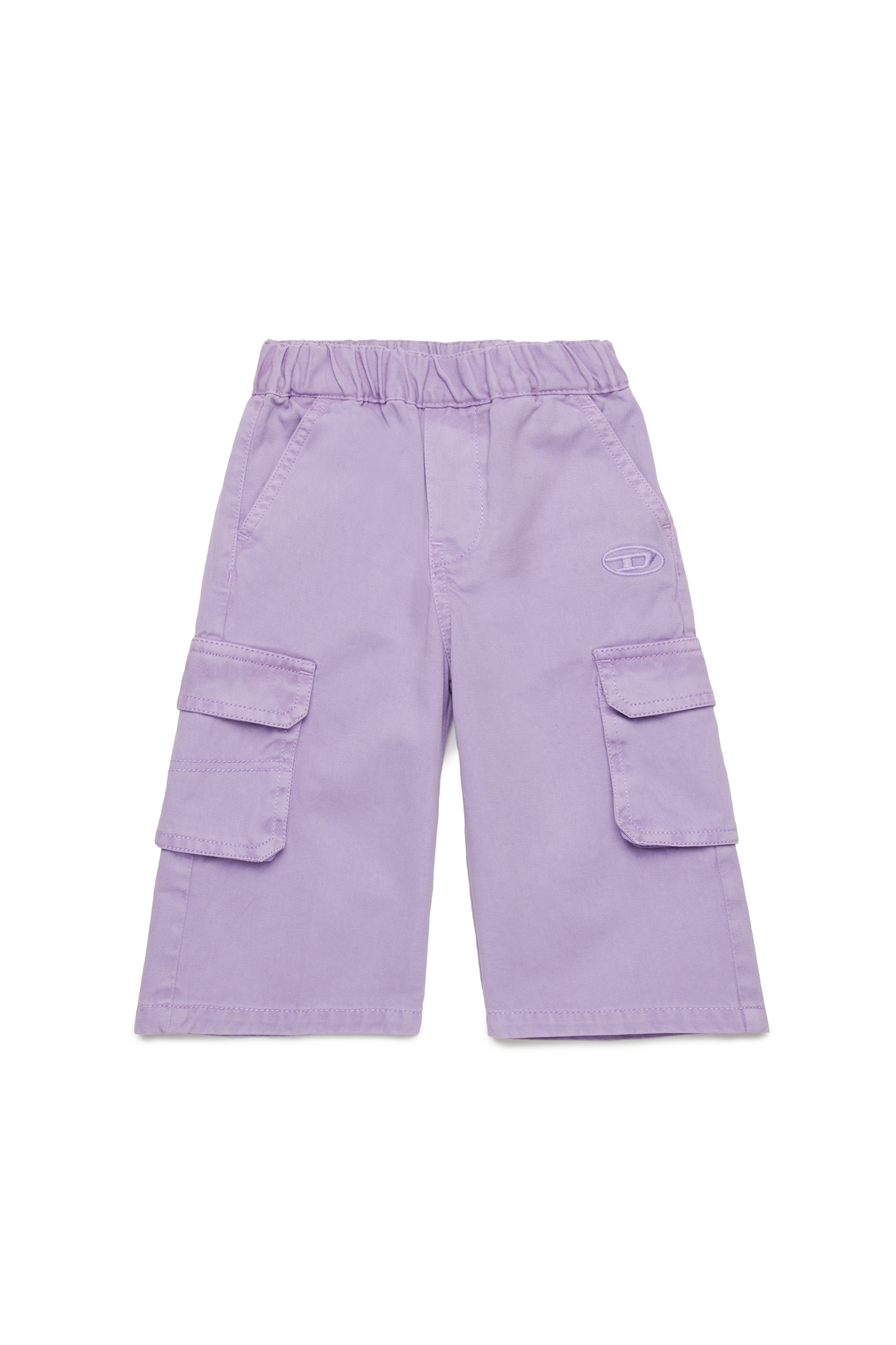 Diesel - PRATIB, Pantaloni cargo in gabardine di cotone Donna in Viola - 1