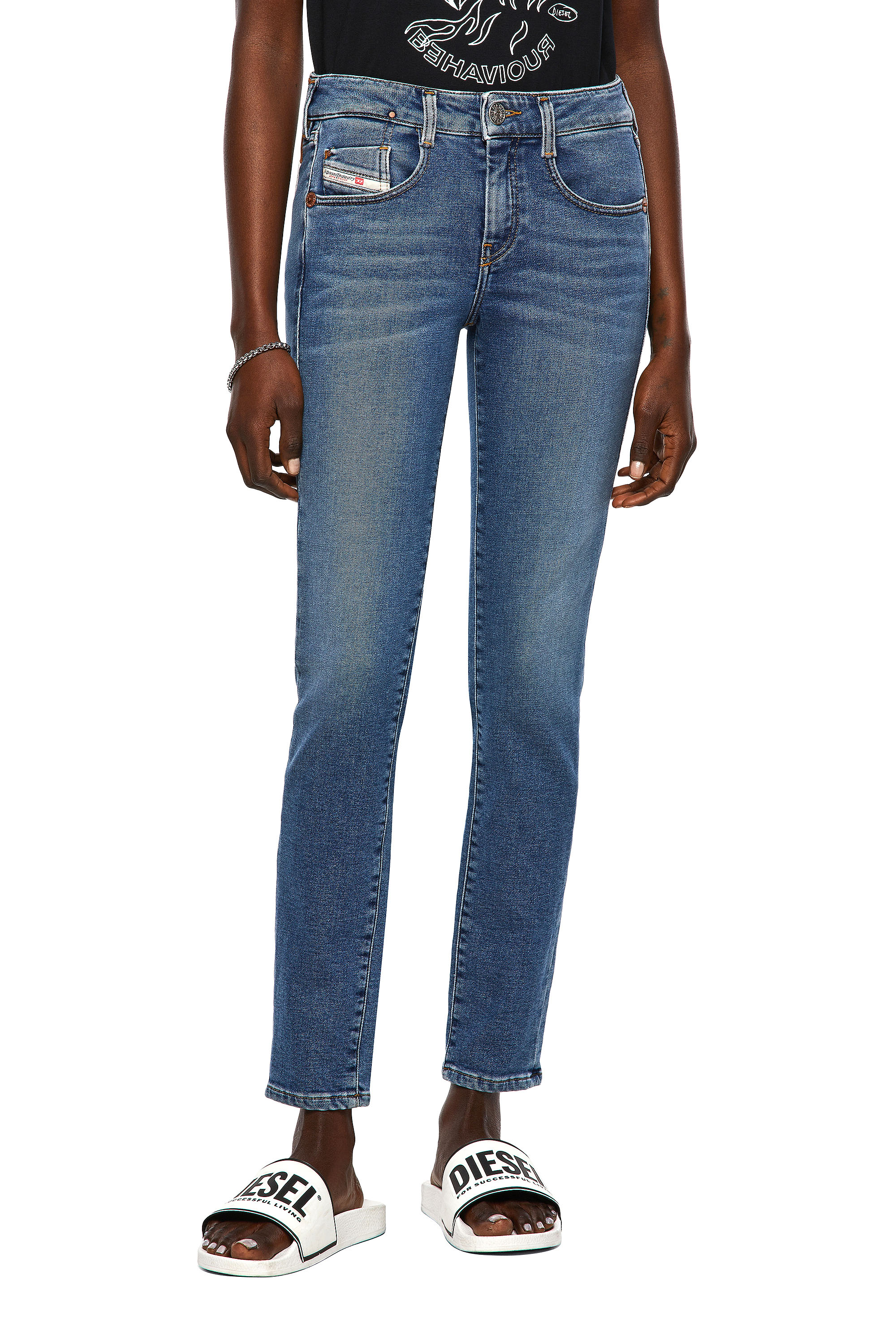 D-Ollies JoggJeans® 069XA, Blu medio - Jeans