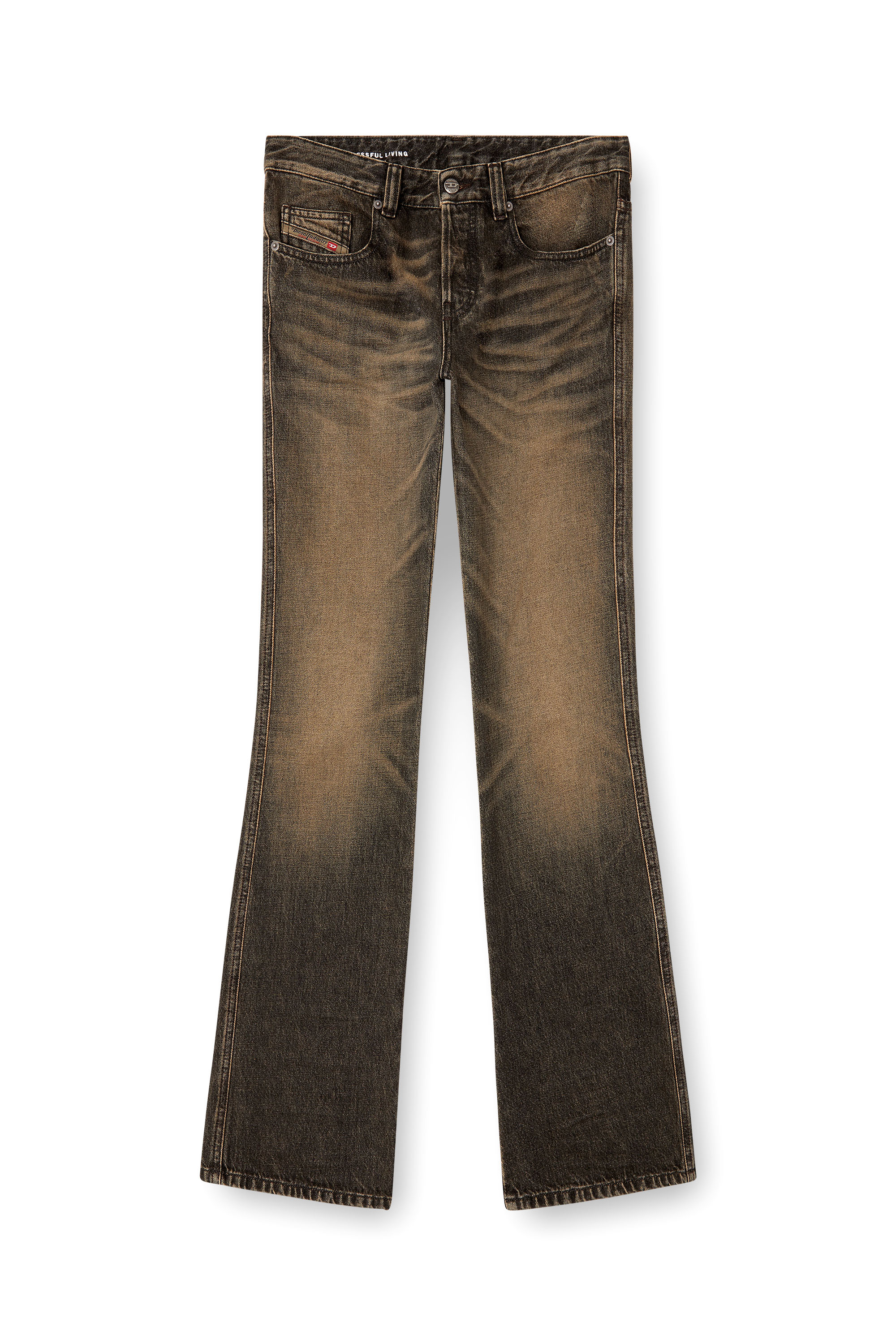 Diesel - Bootcut Jeans 1998 D-Buck 007AX Uomo, Nero/Grigio scuro - Image 3