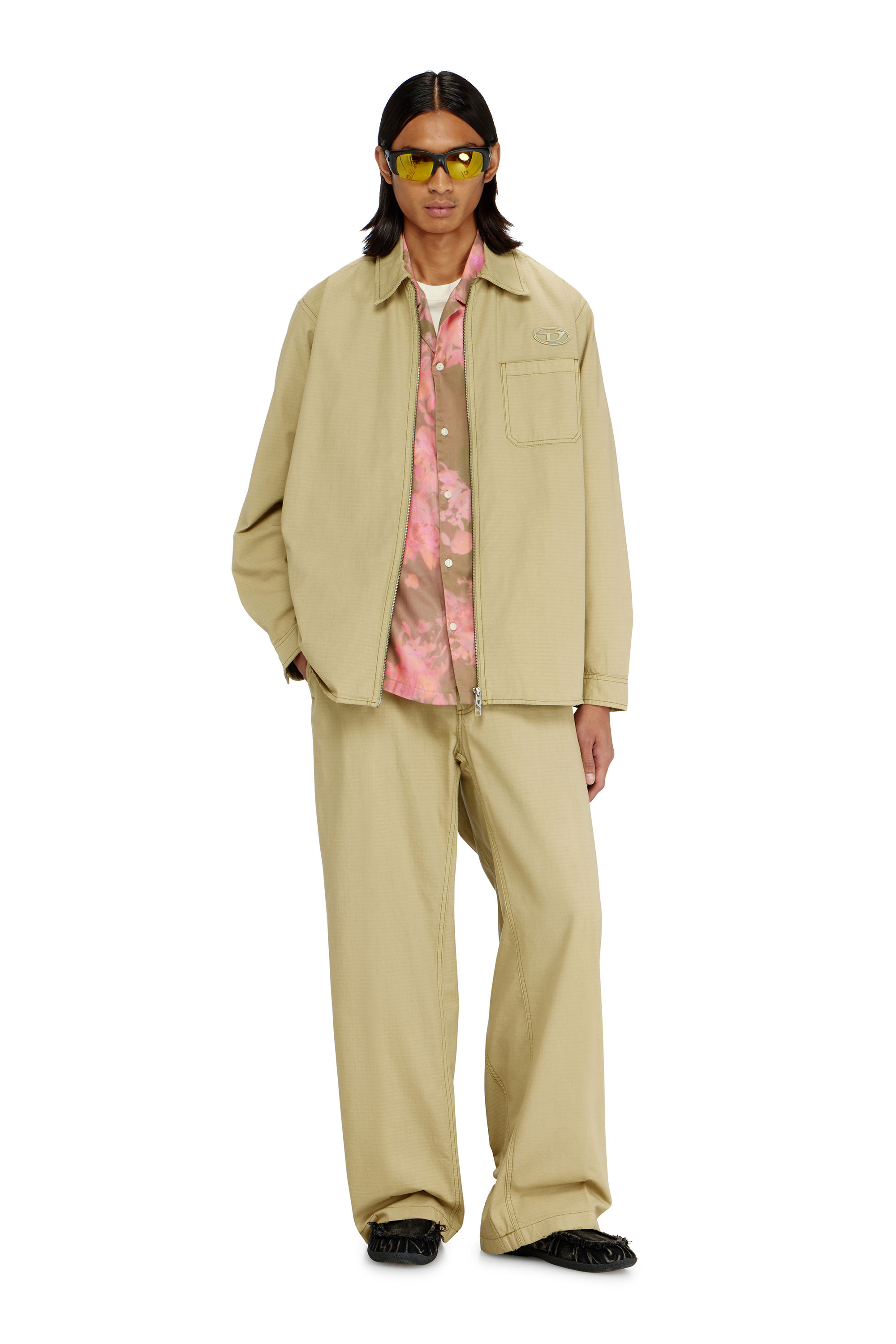 Diesel - S-ALIAS-ZIP, Camicia in ripstop con chiusura a zip Uomo in ToBeDefined - 2