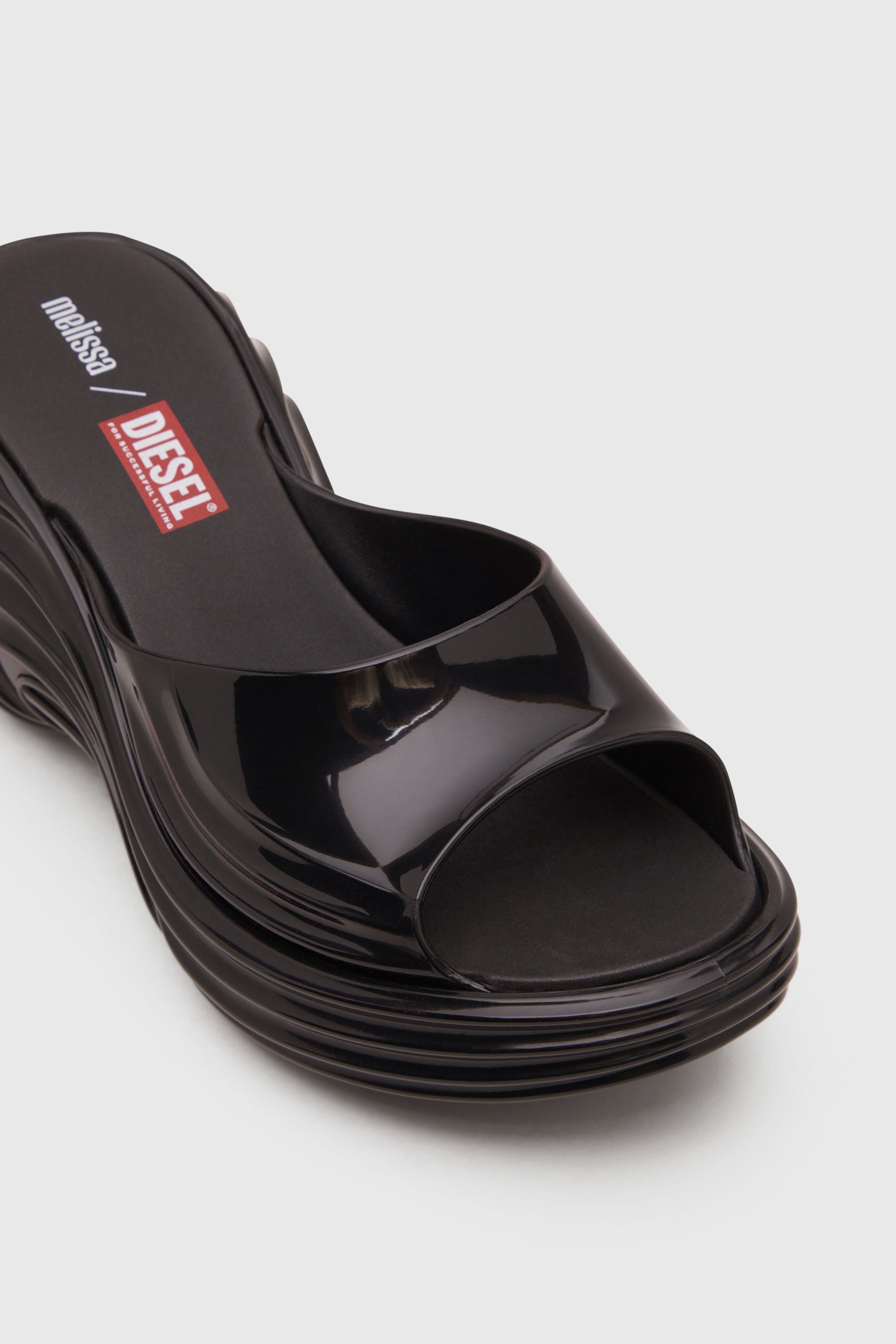 Diesel - MELISSA QUANTUM PLATFORM, Mule platform in Melflex&reg; Donna in Nero - 6