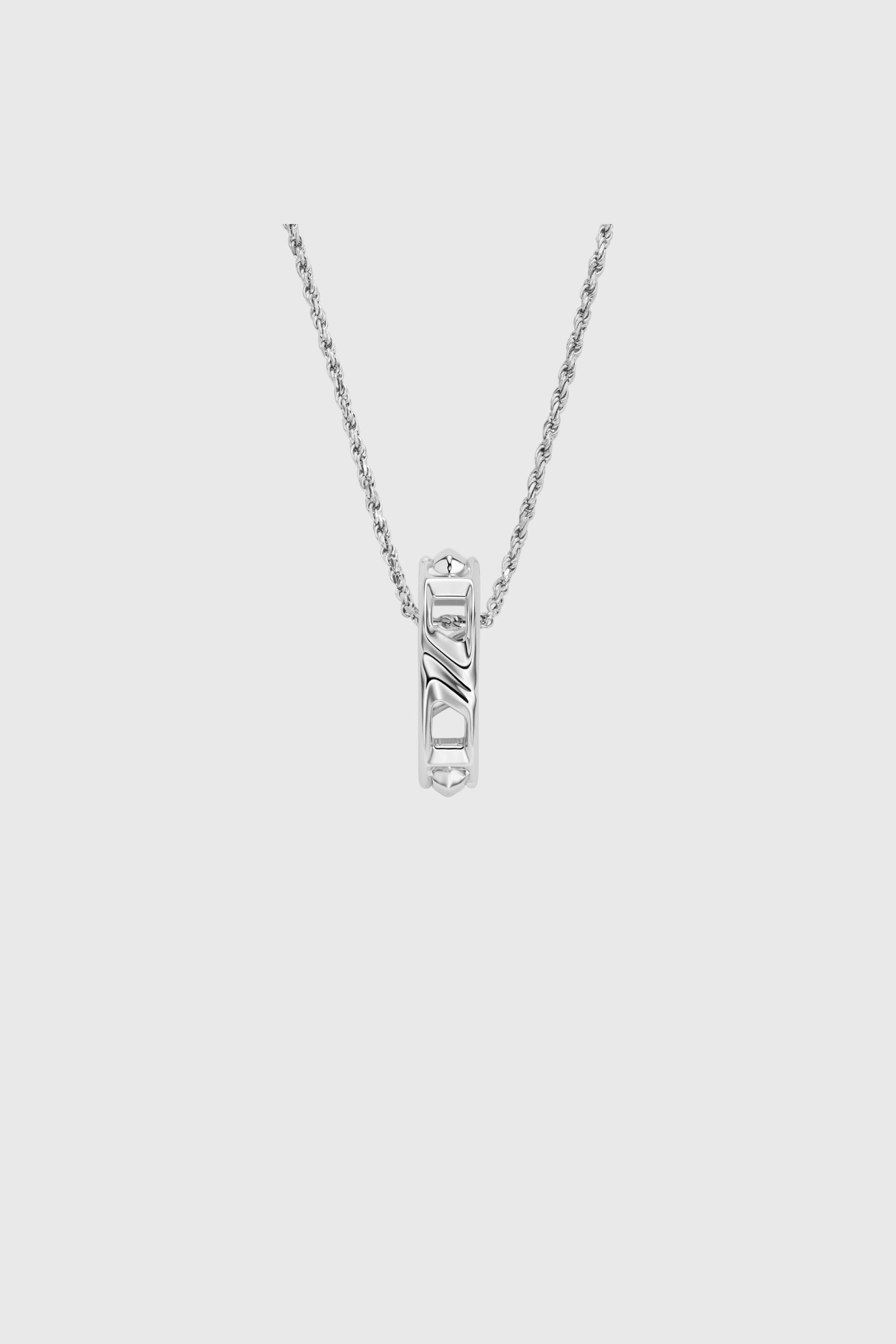 Diesel - DL1367040 STERLING SILVER JEWEL, Collana con pendente in argento sterling Unisex in Argento - 2