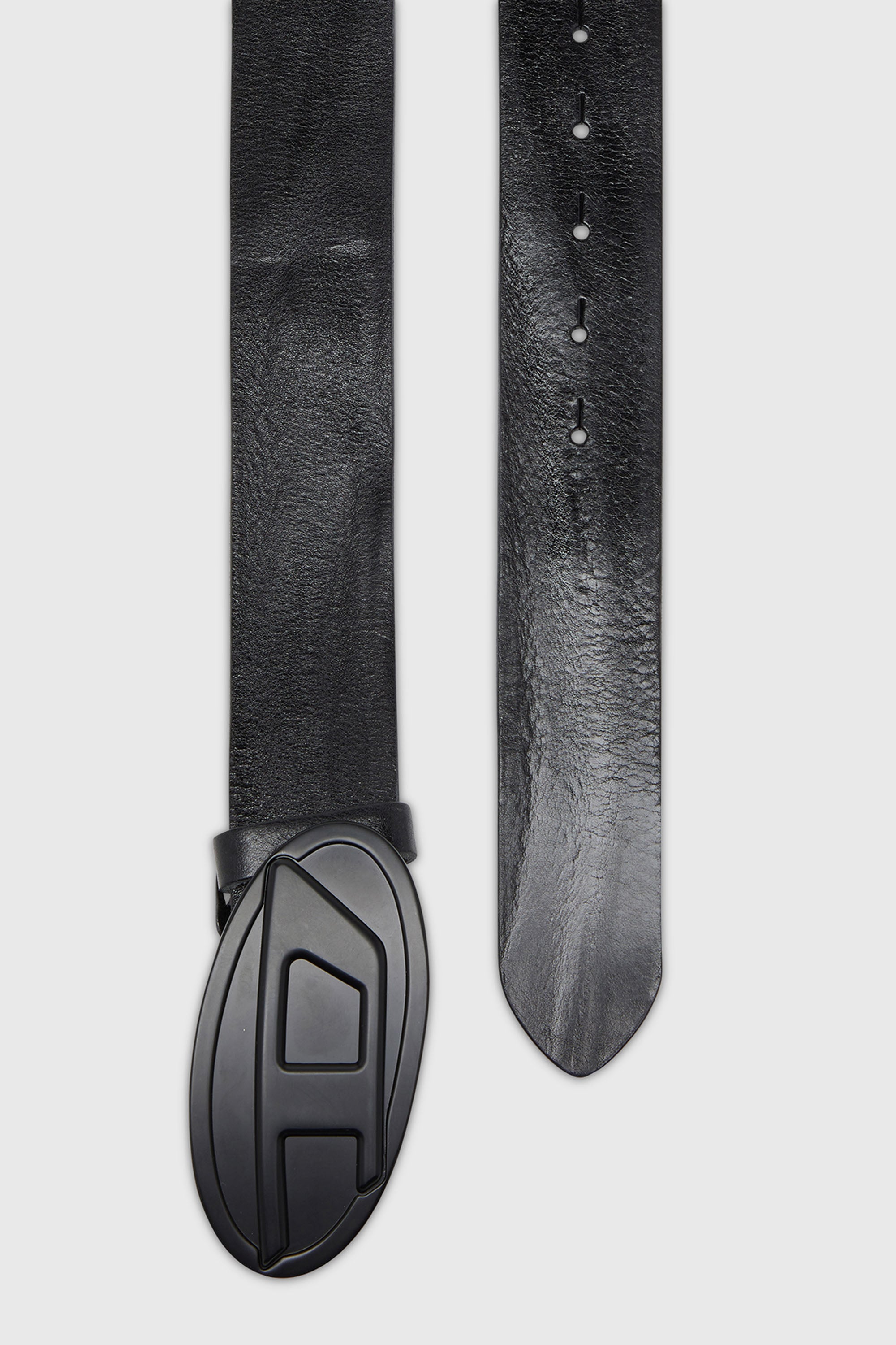 Diesel - B-1DR 2.0, Cintura 4 cm in pelle cerata Uomo in Nero - 2
