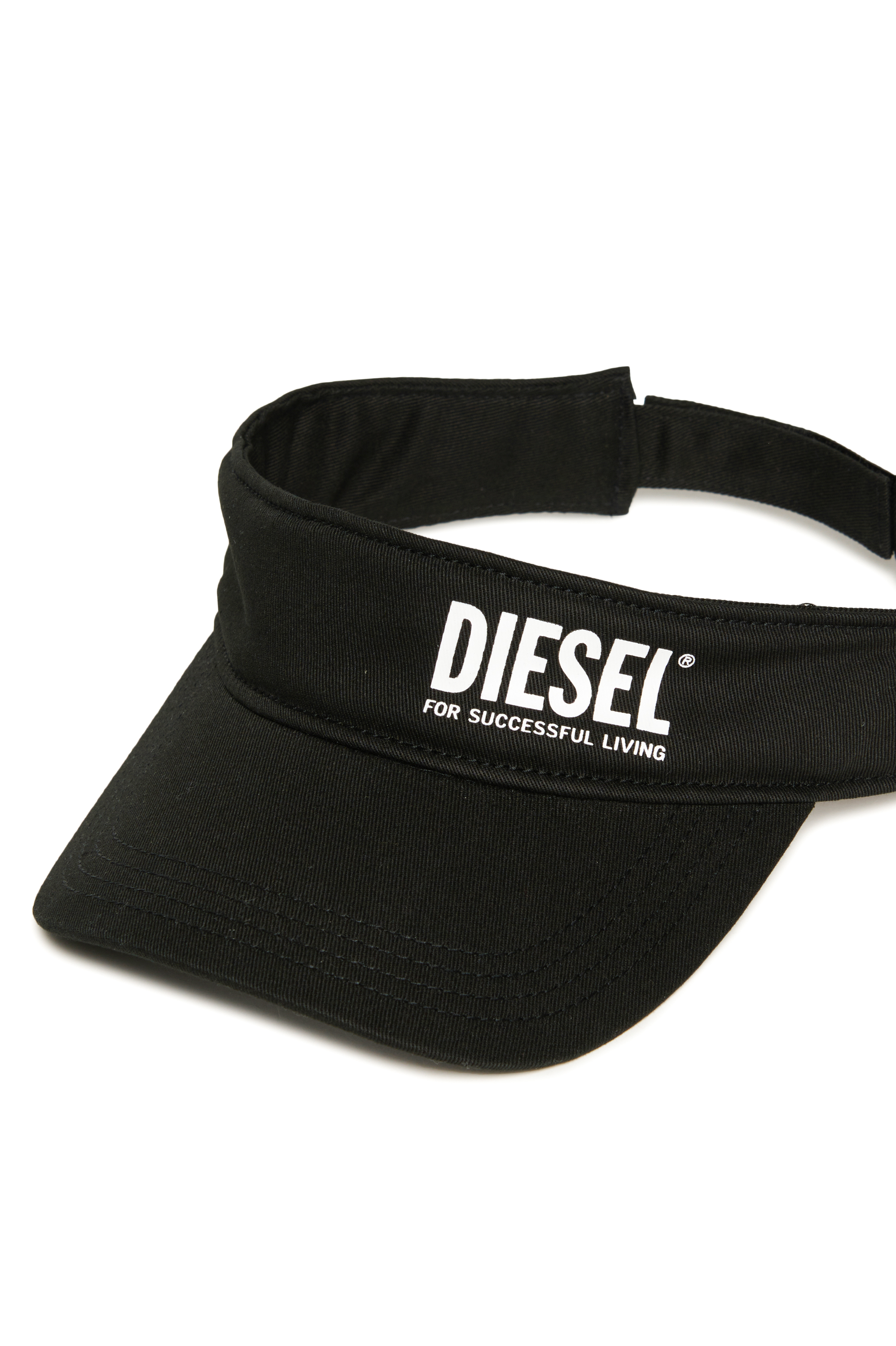 Diesel - FDELS, Visiera in cotone con logo Unisex in Nero - 3