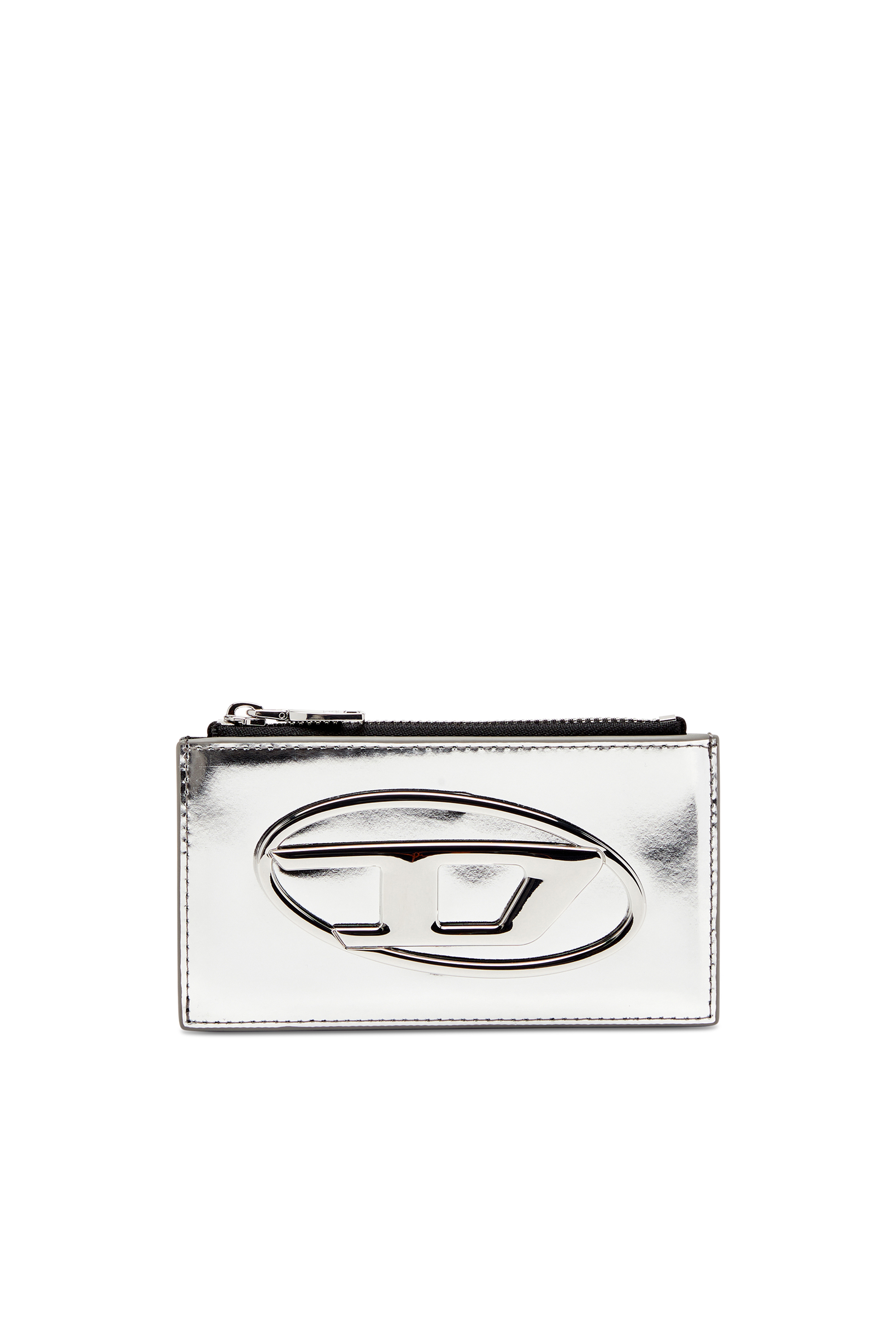 Diesel - 1DR CARD HOLDER III, Portacarte in pelle specchiata Donna in Argento - 1