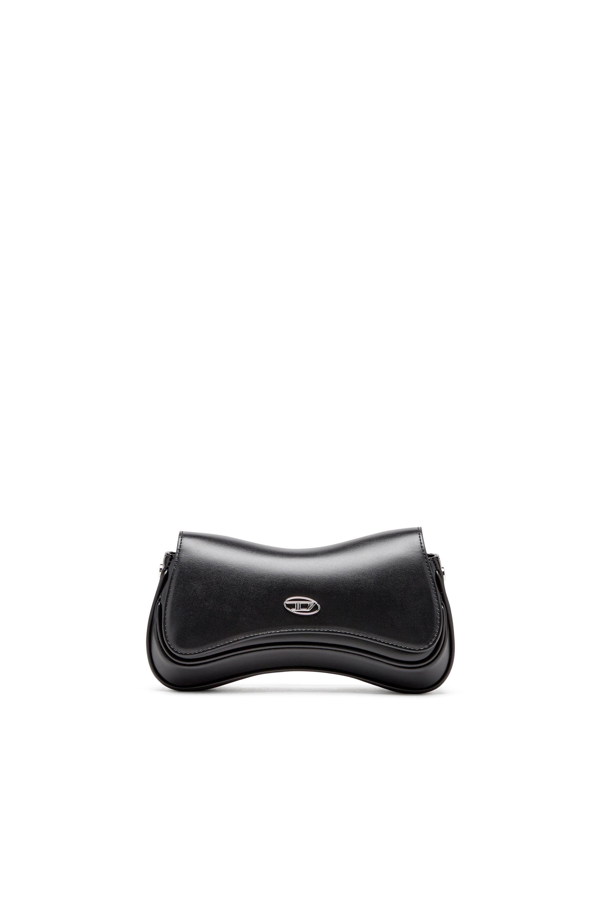 Diesel - PLAY CLUTCH, Play-Borsa a spalla in pelle semilucida Donna in Nero - 1