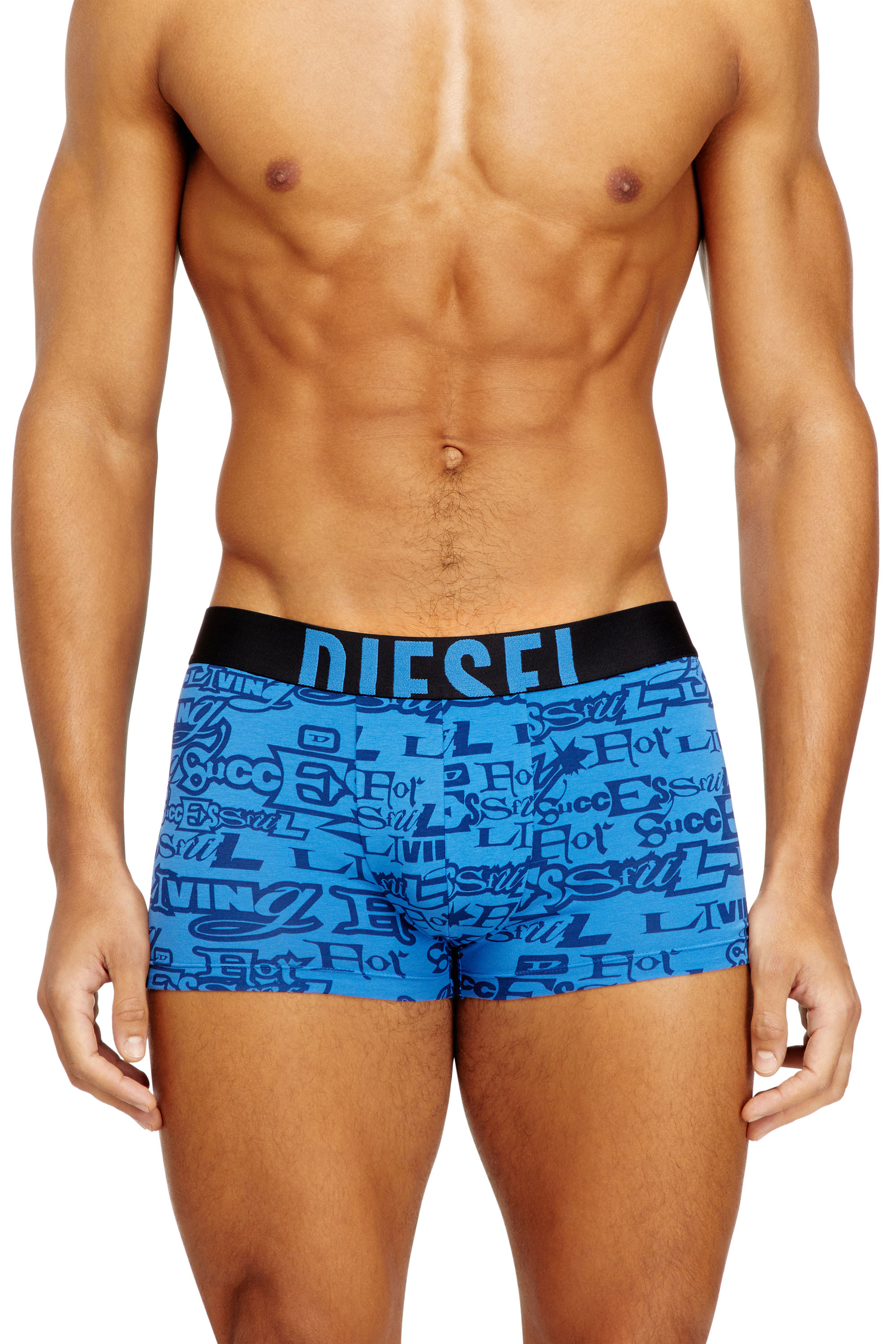 Diesel - DAMIEN-D-POP-3PACK-40, Confezione da tre boxer in cotone con loghi vistosi Uomo in Blu - 3