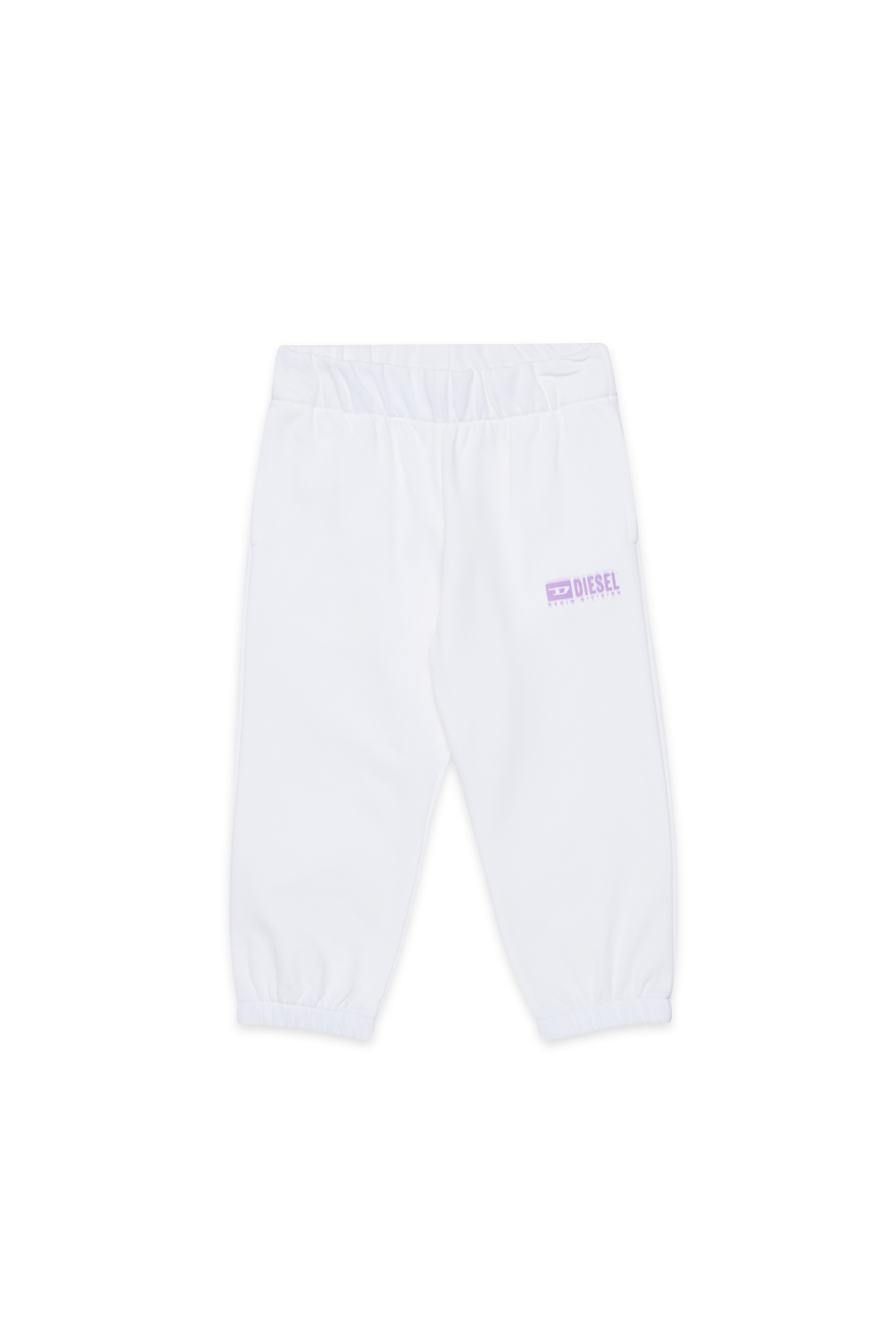 Diesel - PBASEB, Pantaloni tuta con logo sbavato Unisex in Bianco - 1