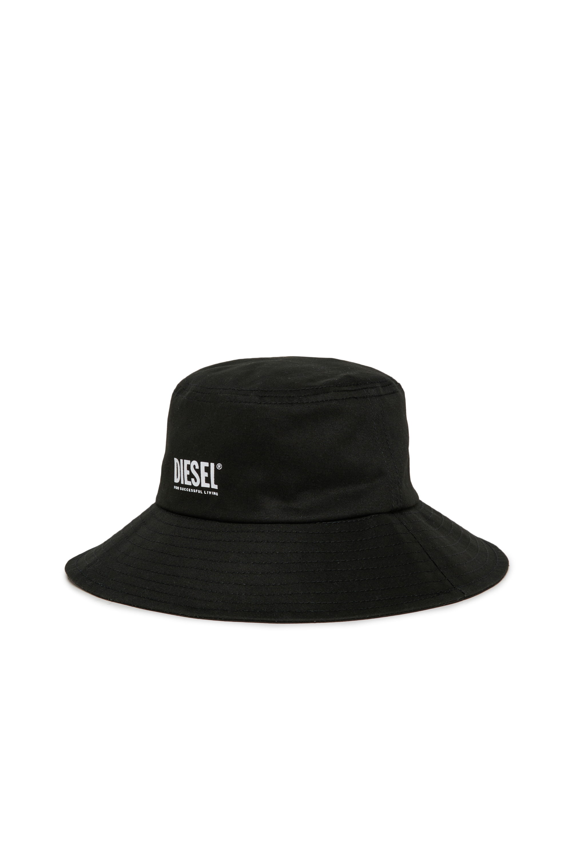 Diesel - FCURTY, Cappello a secchiello in cotone con ampia tesa Donna in Nero - 1