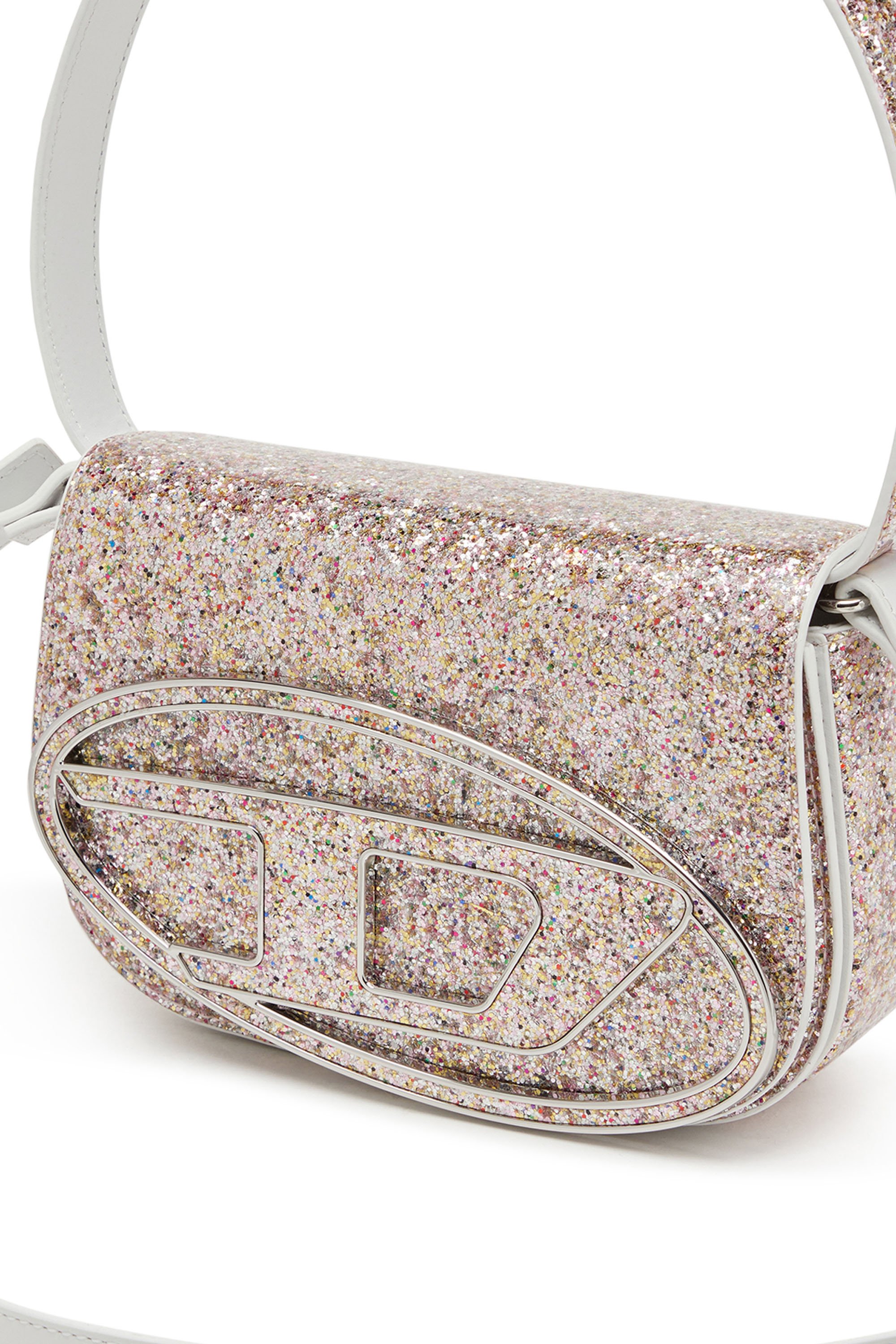 Diesel - 1DR, 1DR-Iconica borsa a spalla con macro glitter Donna in Rosa - 5