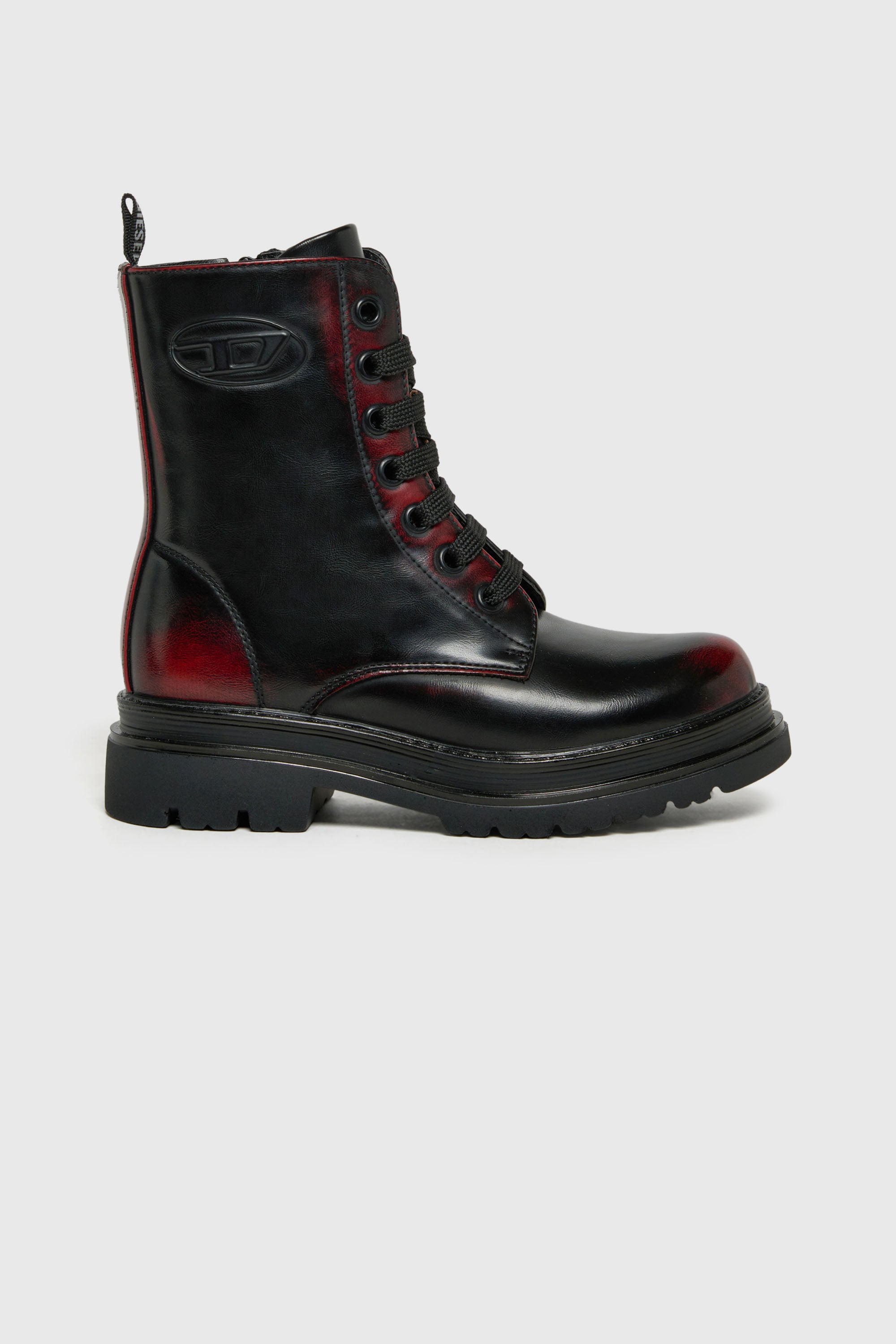 Diesel - D-ANFISTR-ABR, D-Anfistr - Stivali combat effetto bicolore Unisex in Nero - 1