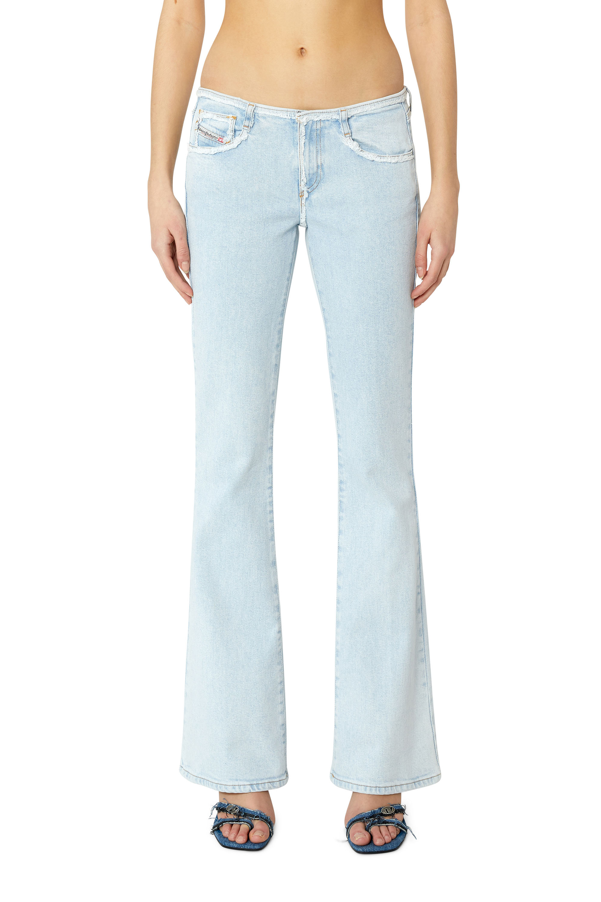 Diesel - 1969 D-EBBEY 09F68 Bootcut and Flare Jeans, Blu Chiaro - Image 1