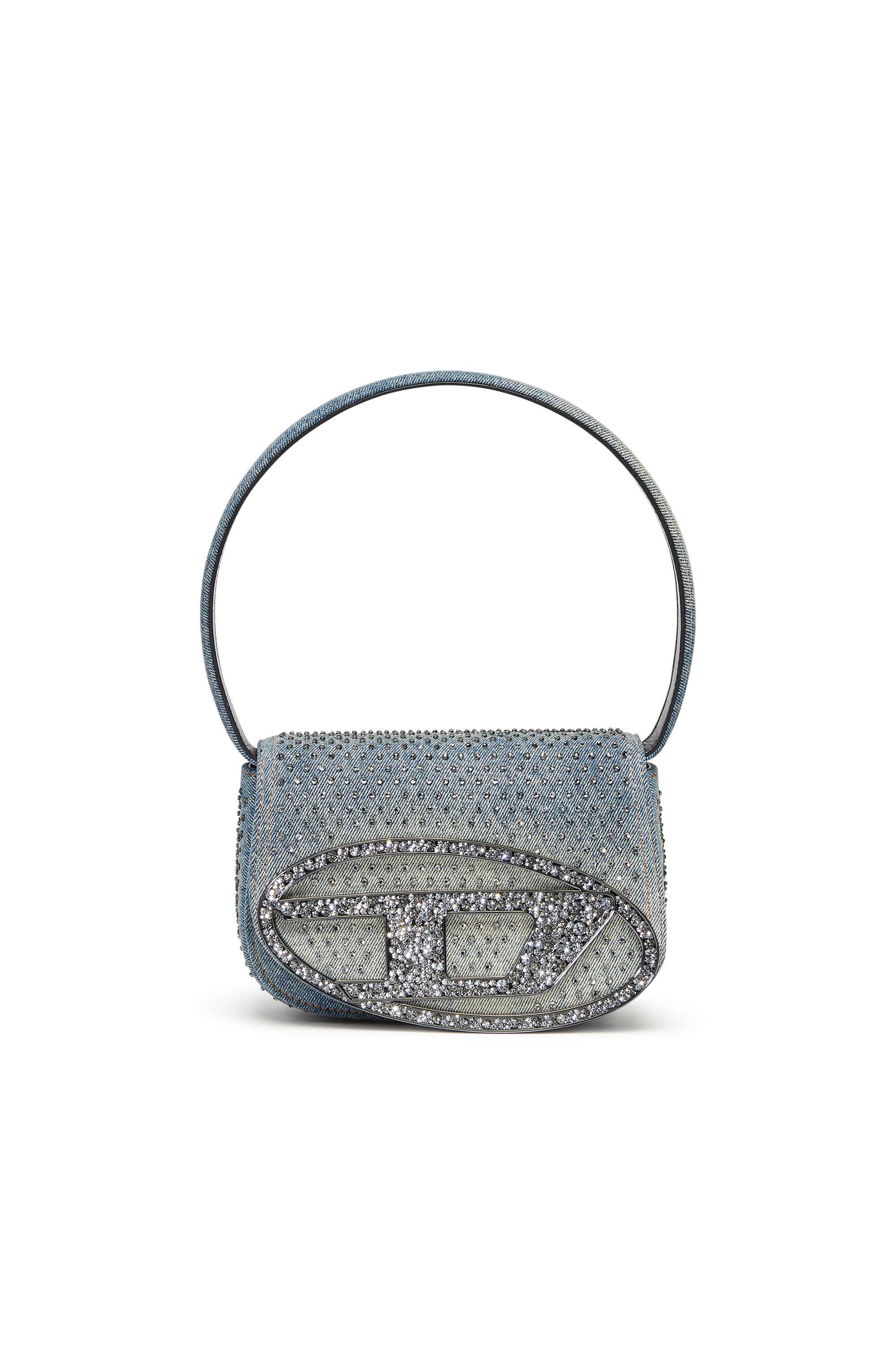 Diesel - 1DR, 1DR - Iconica borsa a spalla in denim e cristalli Donna in Blu - 2