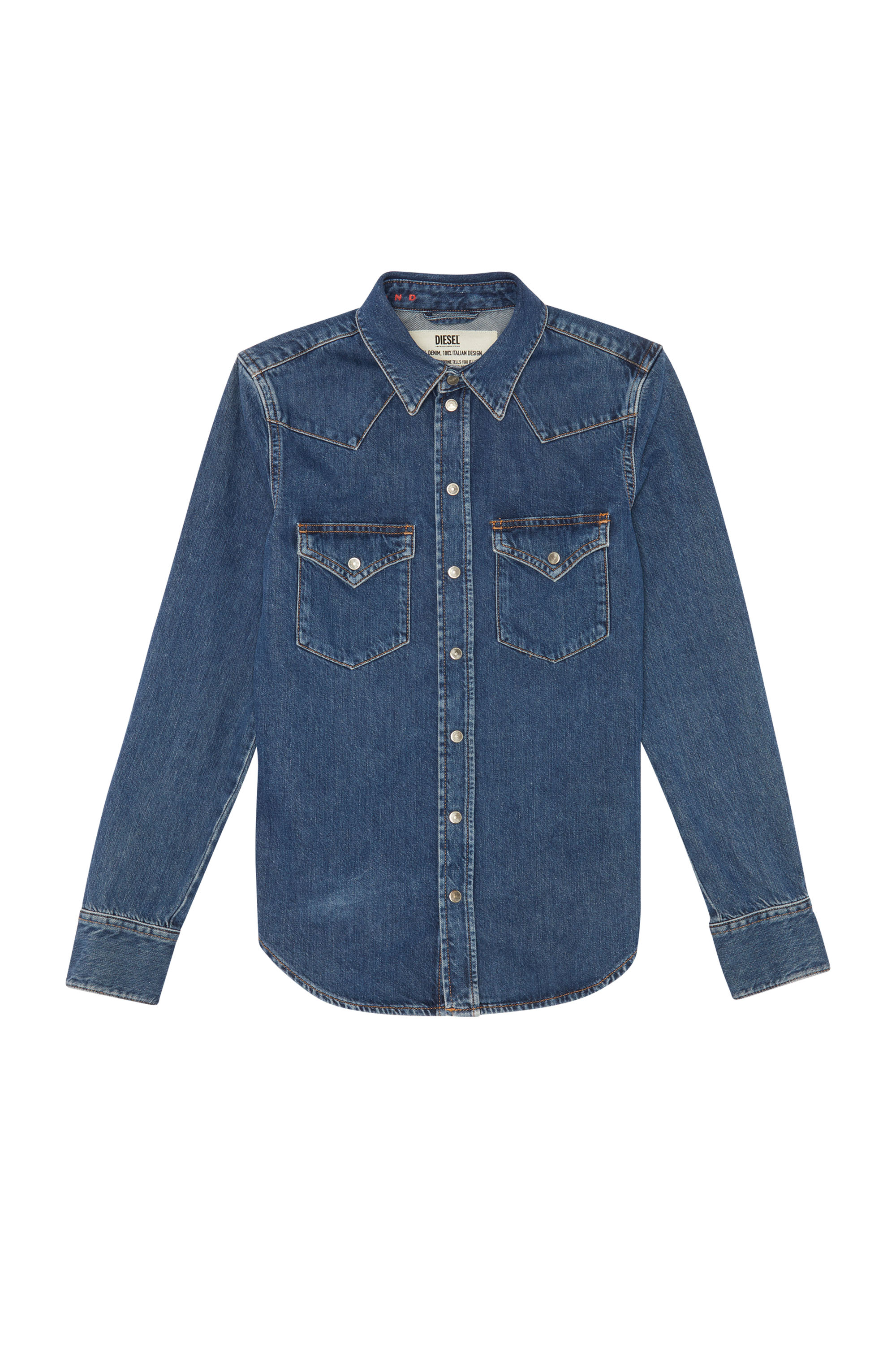 Diesel - DE-RINGY, Diesel Donna - Camicie in Denim Blu medio Donna in Blu - 1