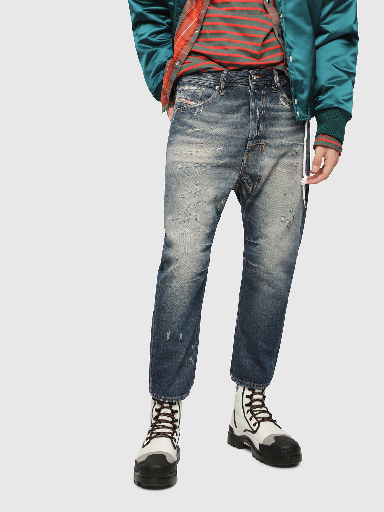 NARROT 088AQ Uomo Carrot Jeans Blu medio Diesel