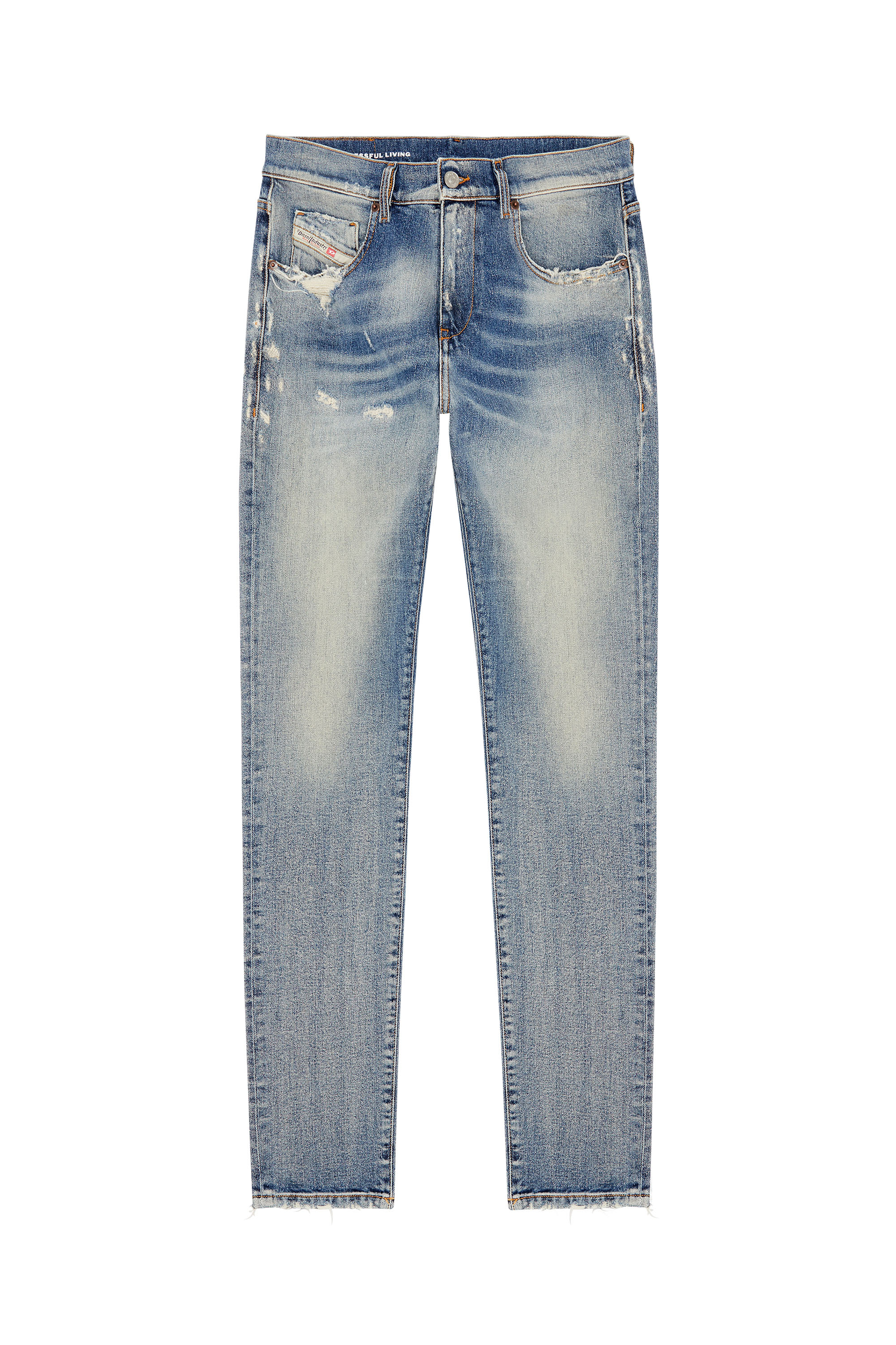 Diesel - Slim Jeans 2019 D-Strukt 007Q3, Blu Chiaro - Image 5
