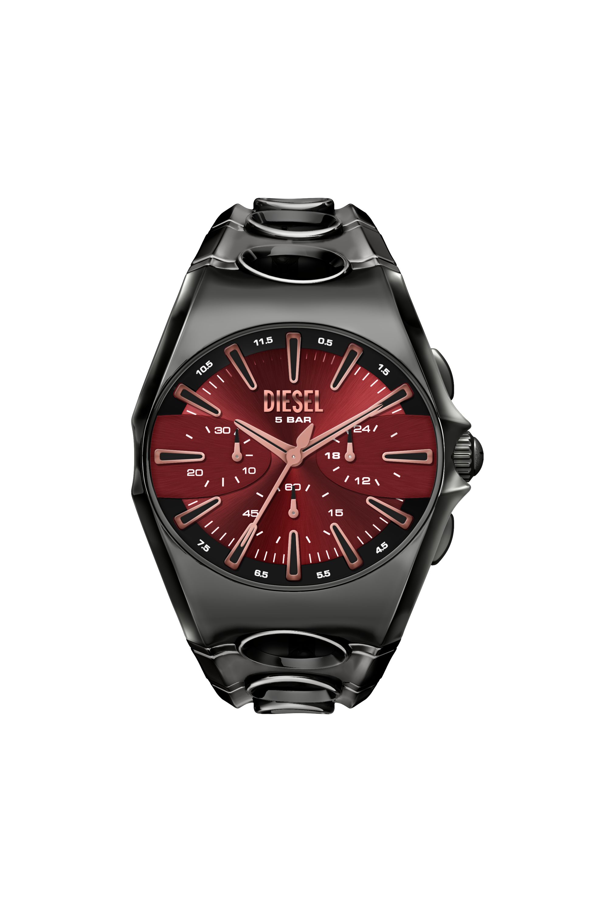 Diesel - DZ4726 WATCH, Orologio D-Curve in acciaio gunmetal Uomo in Nero - 1