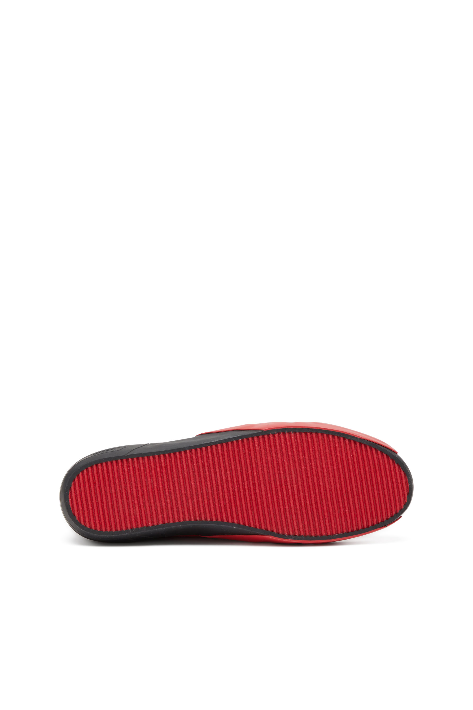 S-SLANTE-D LOW, Nero/Rosso Diesel - S-SLANTE-D LOW, S-Slante-D-Sneakers in pelle e suede con logo D Uomo in Multicolor - 5