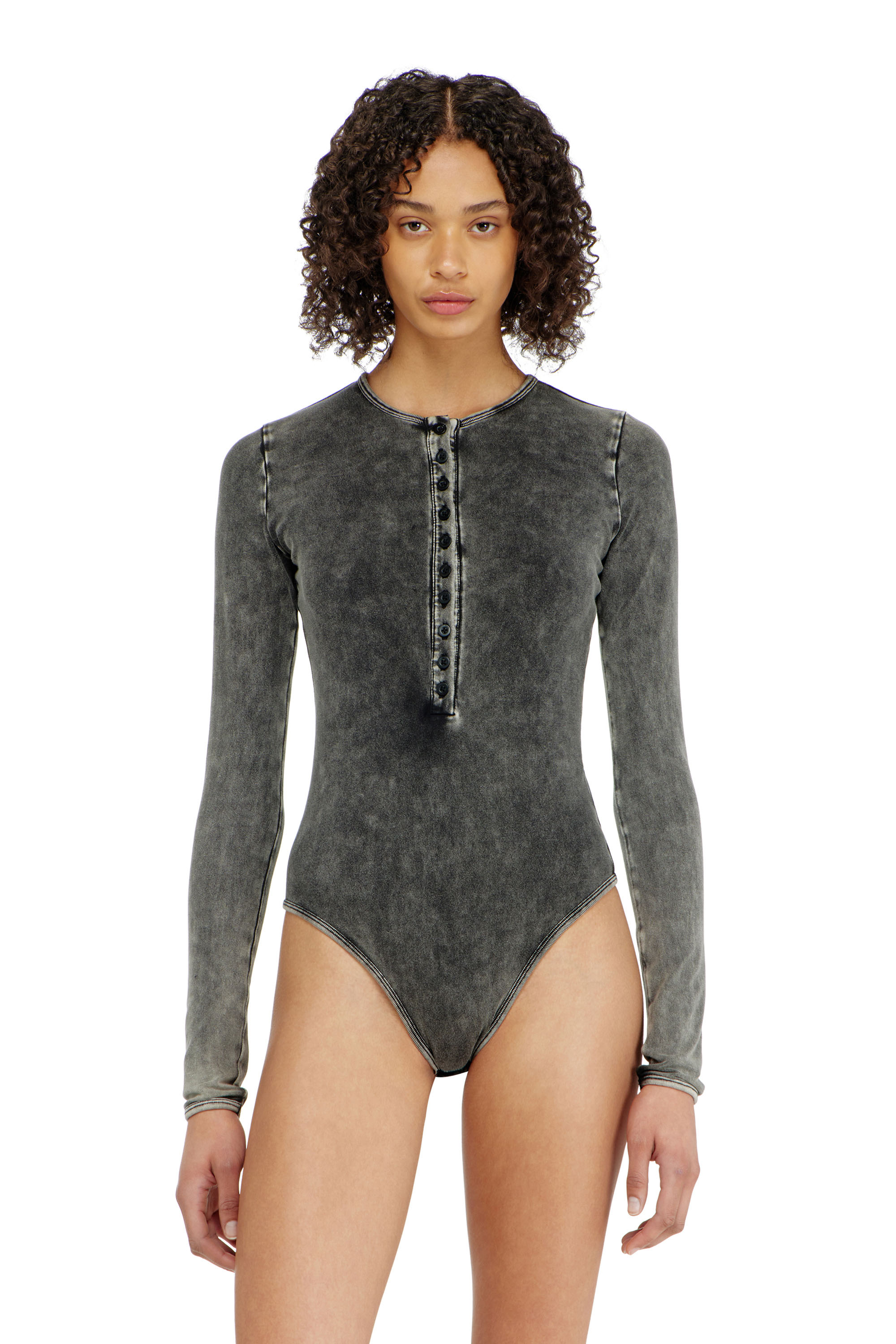 Diesel - FRESYA-DNM, Body in cotone con chiusura frontale a bottoni Donna in ToBeDefined - 2