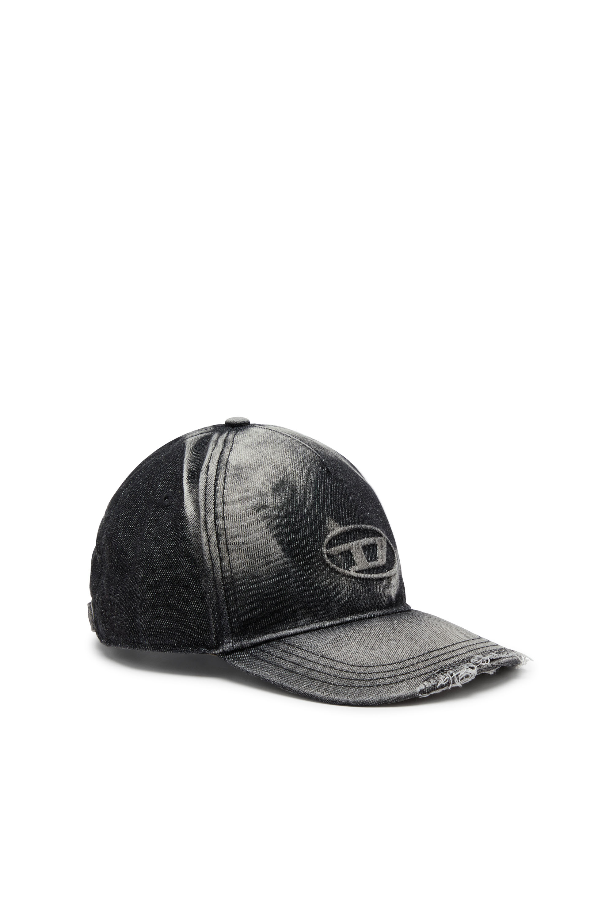 Diesel - C-SEYMON-BLACK, Cappello da baseball in denim distressed Uomo in Nero - 1
