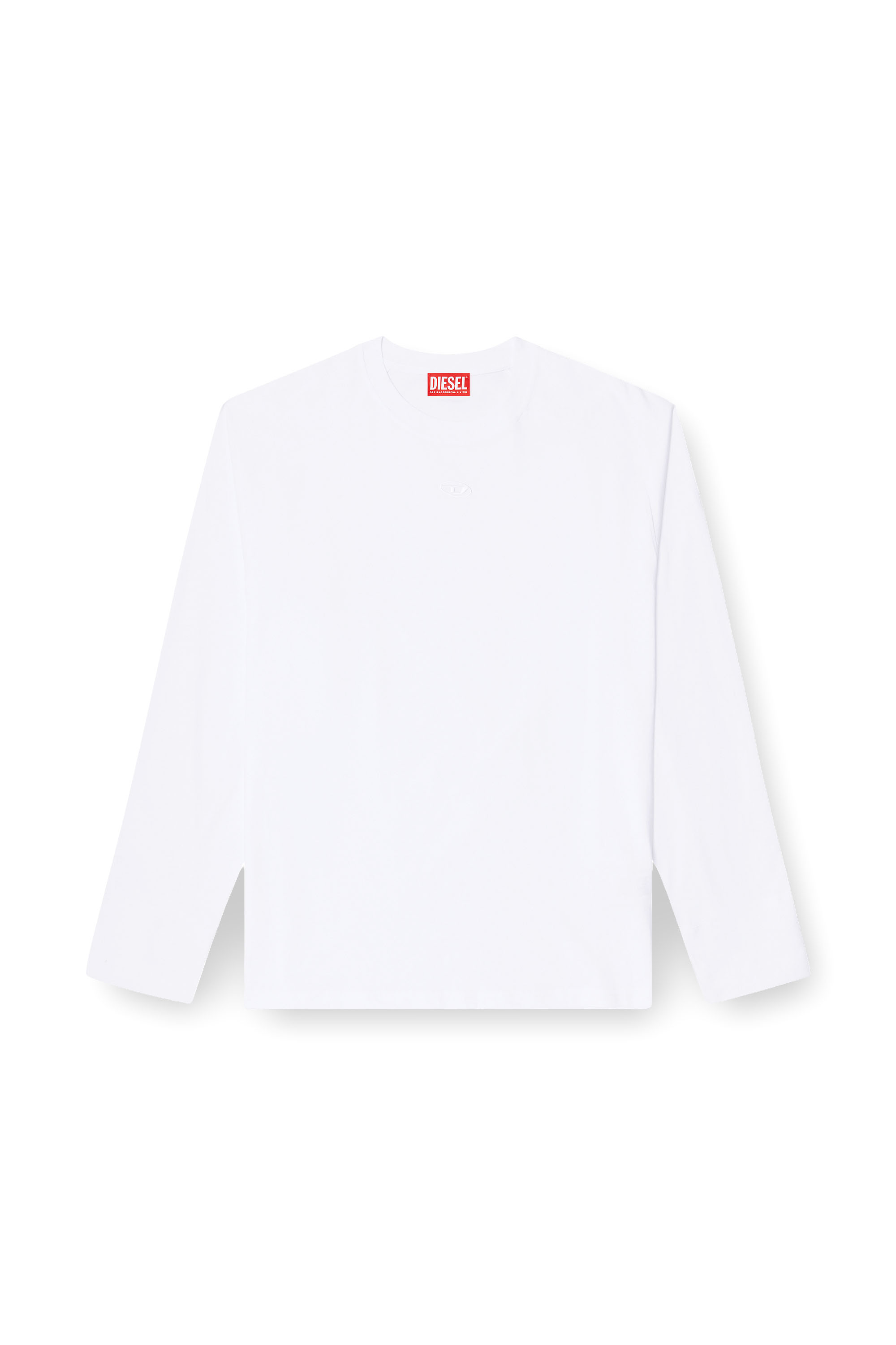 Diesel - T-KRISTIAN, T-shirt con polsino biker Uomo in Bianco - 3