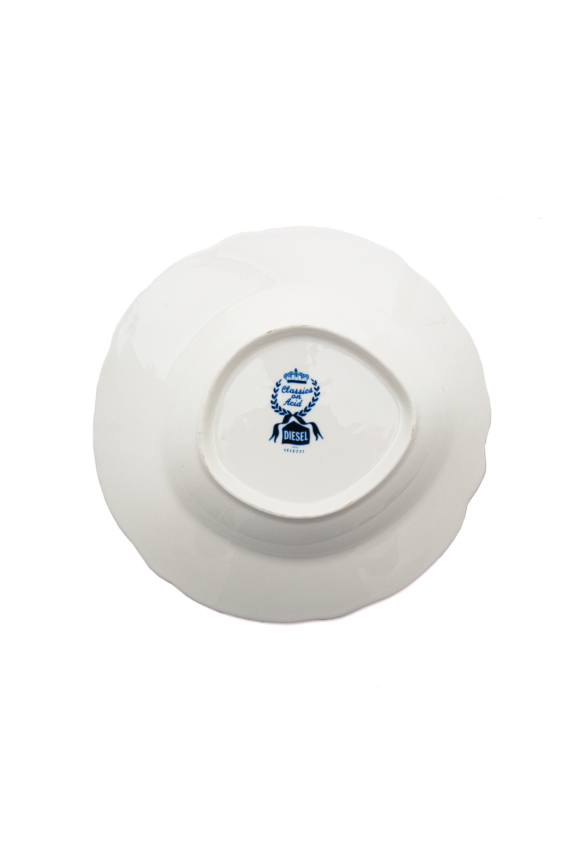 Diesel - 11220 SOUP PLATE IN PORCELAIN "CLASSIC O, Bianco/Blu - Image 2