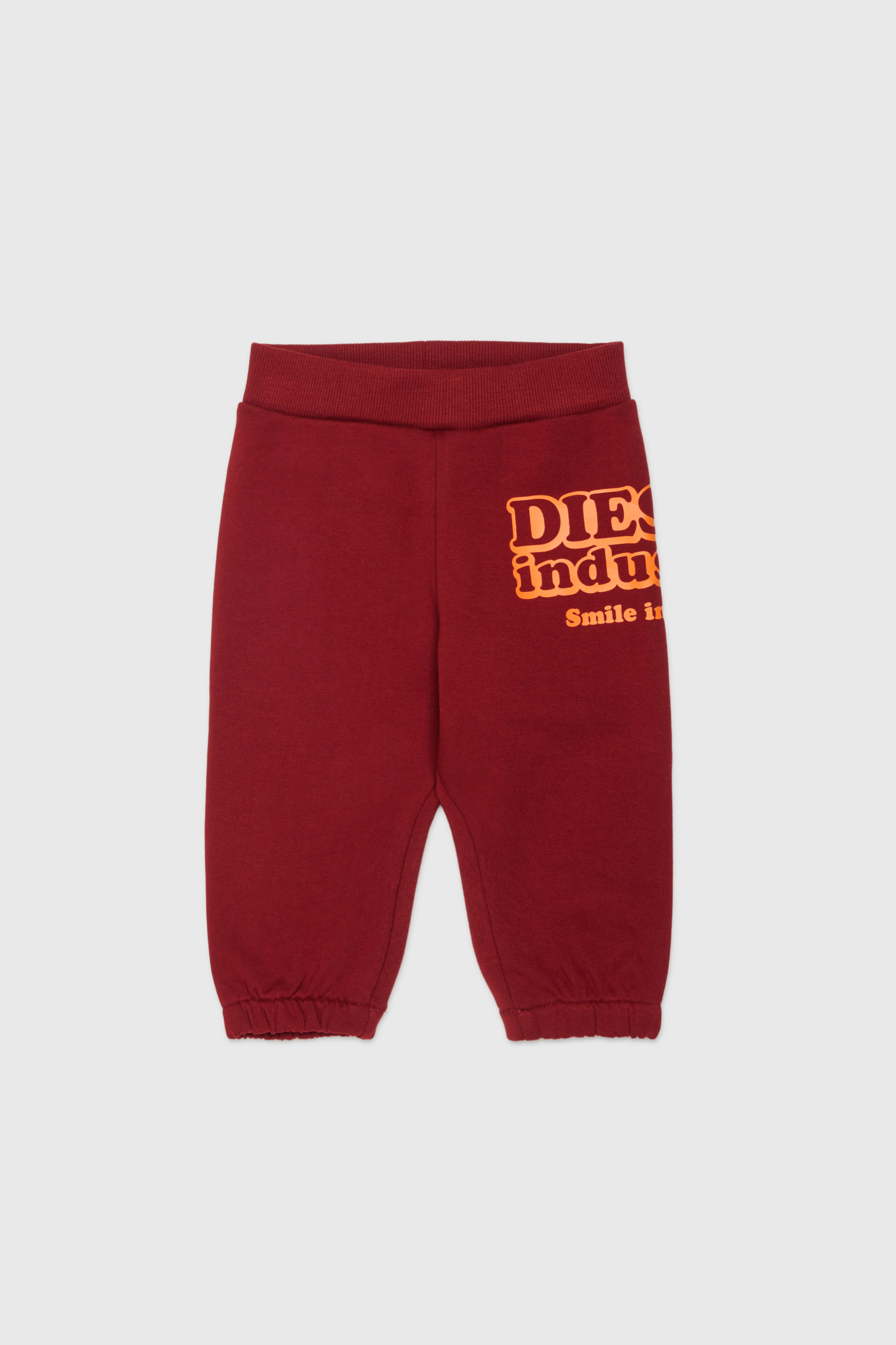 Diesel - PLODIMIB, Pantaloni in cotone con stampa Diesel Industry Uomo in Rosso - 1