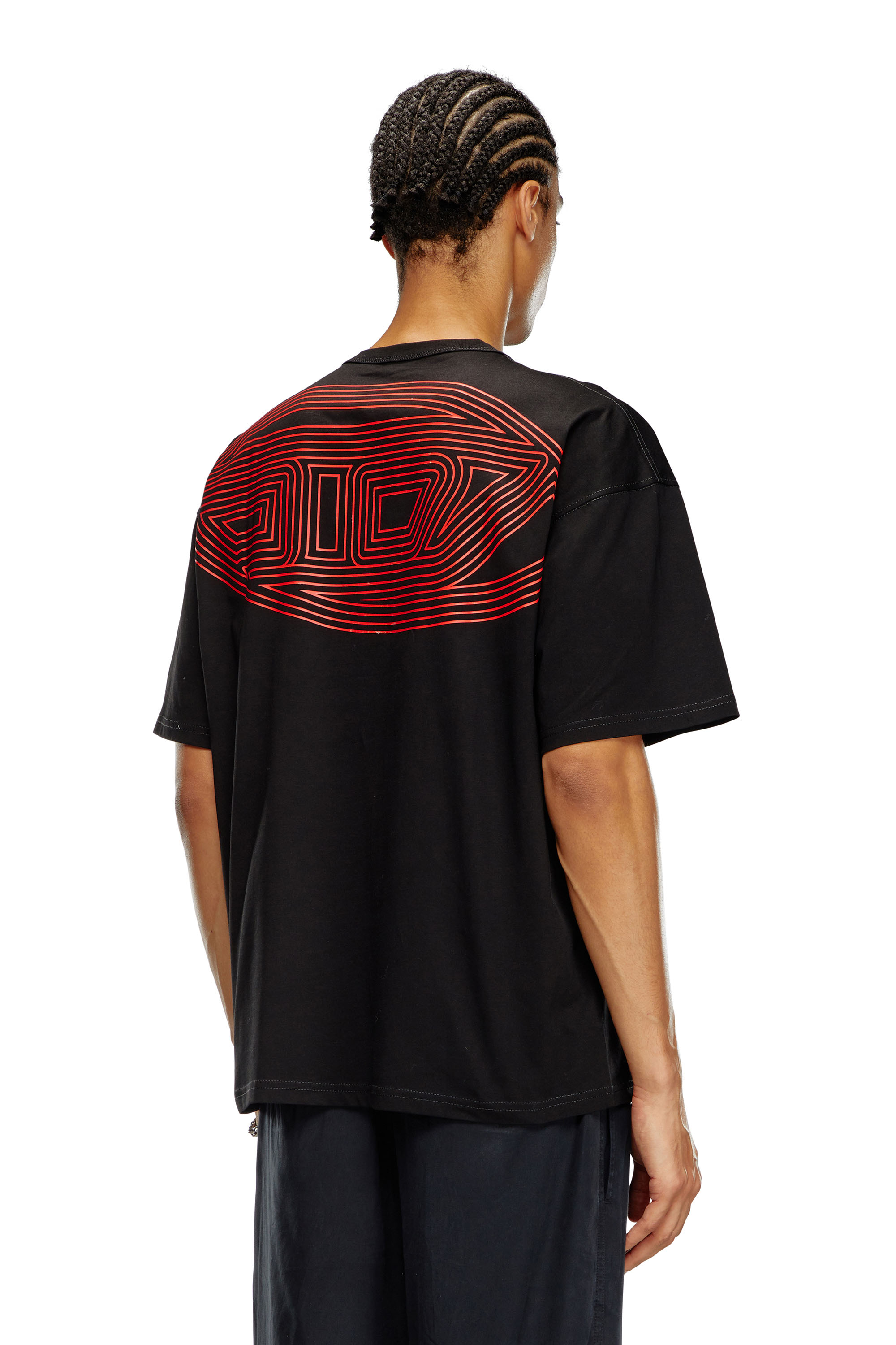 Diesel - T-BOXT-K18, Uomo T-shirt con stampa Oval D e ricamo in Nero - Image 4