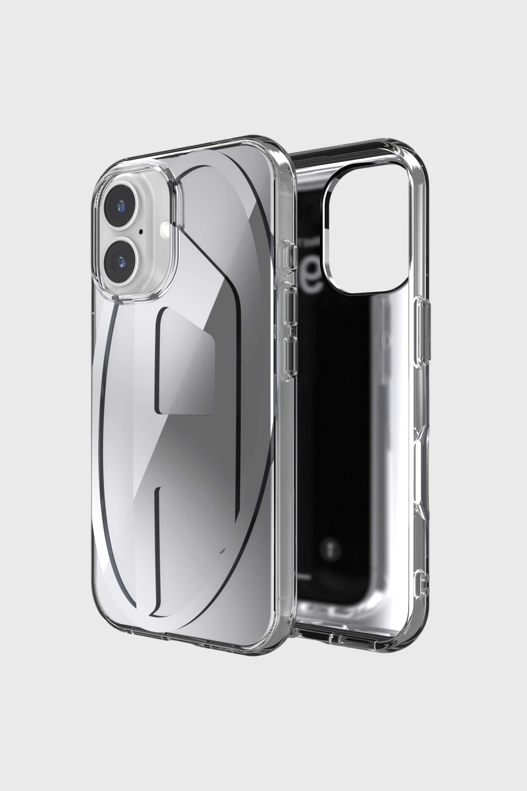 Diesel - 60159 AOP CASE, Cover Oval D per iP 16 Unisex in Grigio - 1