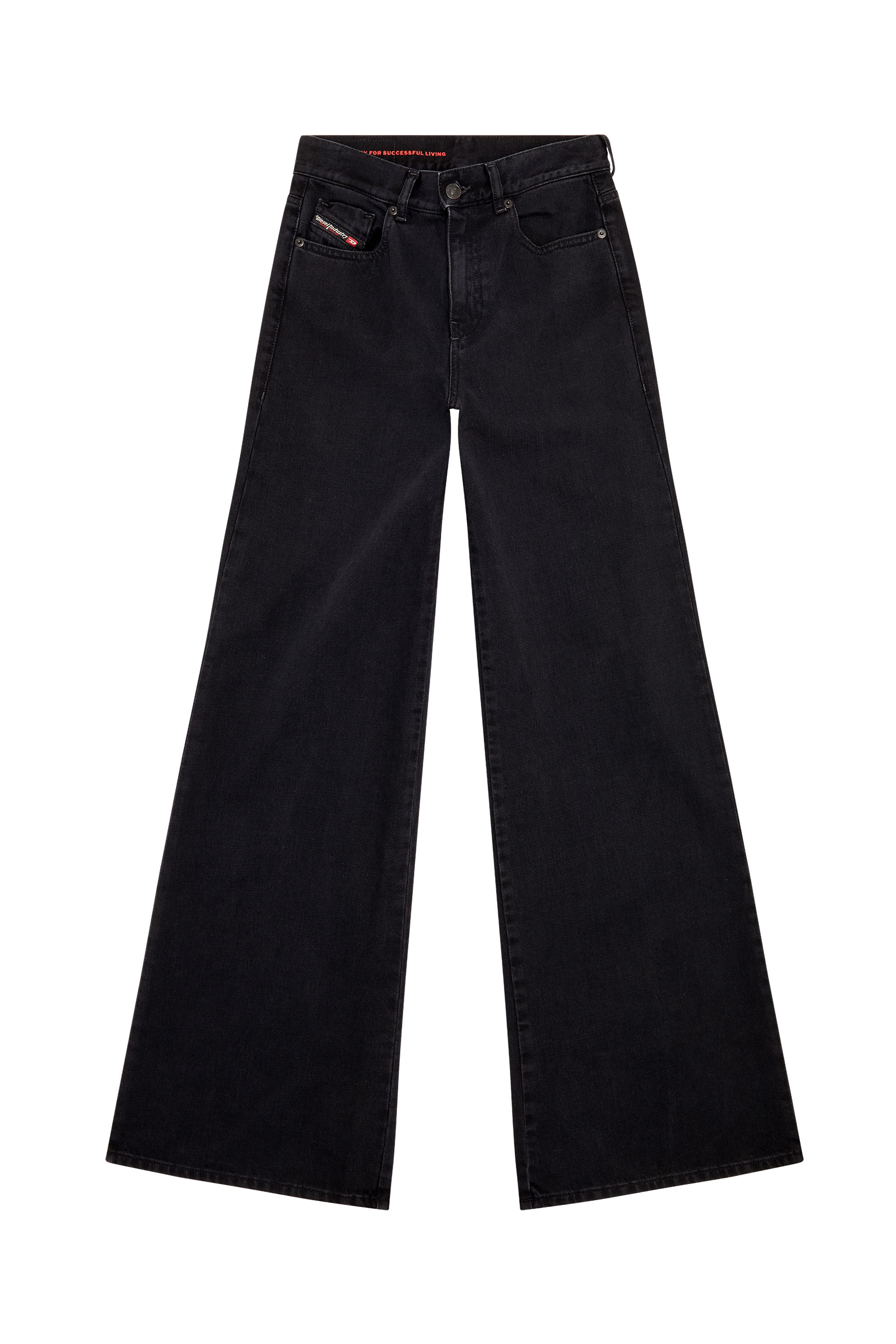 Diesel - 1978 D-AKEMI Z09RL Bootcut and Flare Jeans, Nero/Grigio scuro - Image 6