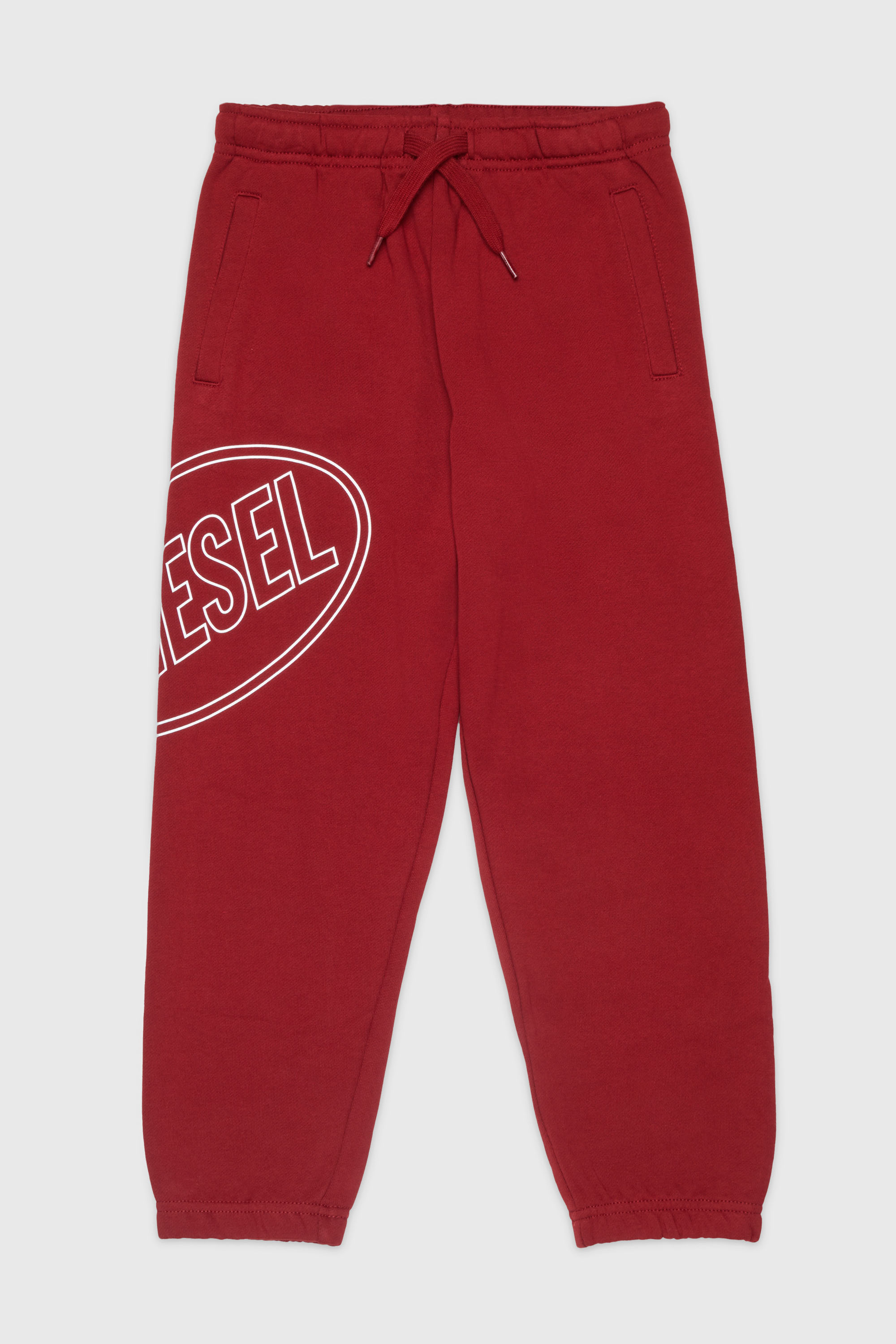Diesel - PCIRCLE, Pantaloni della tuta con stampa laterale Uomo in Rosso - 1