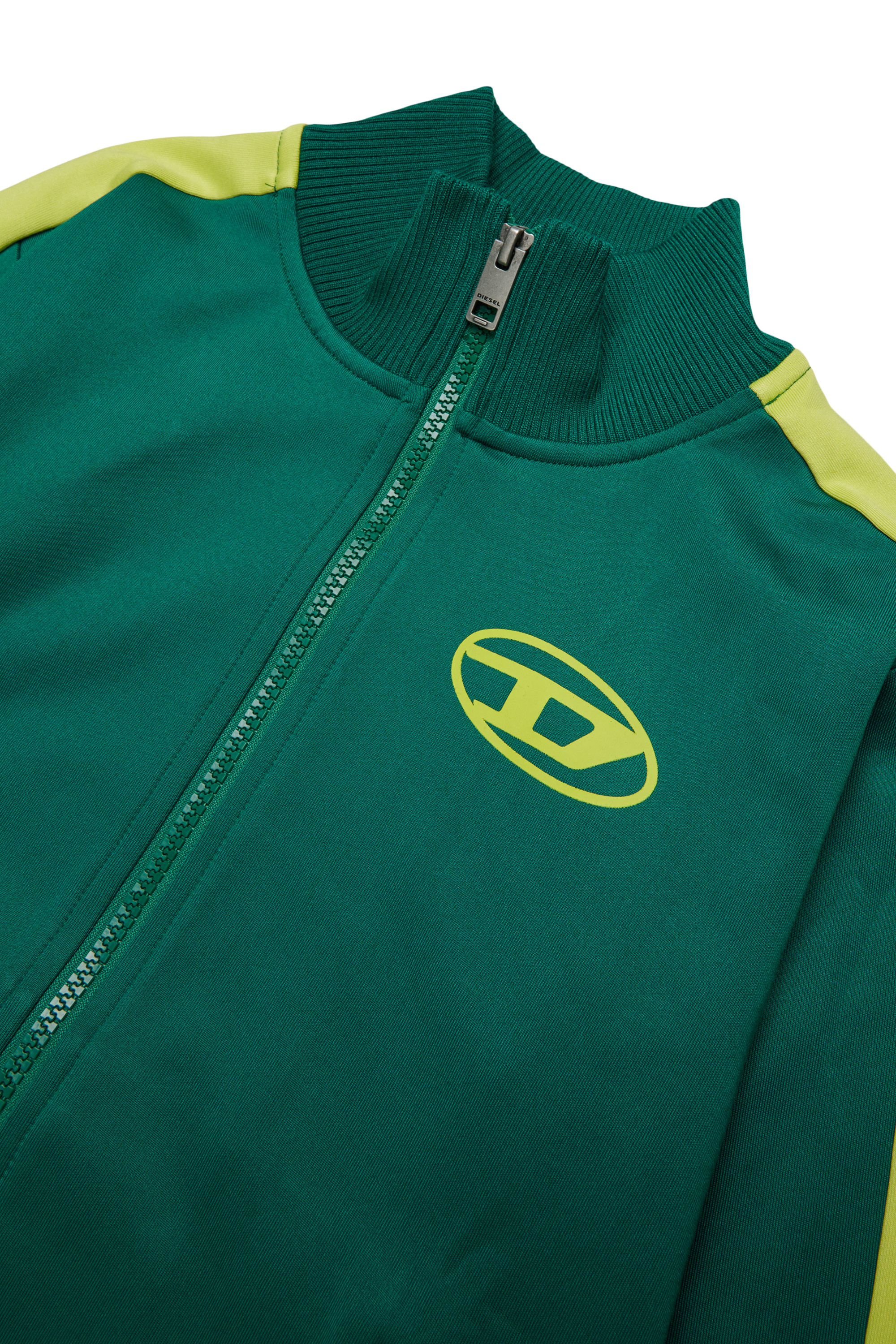 Diesel - SBOS, Track jacket con logo Oval D Uomo in Verde - 3
