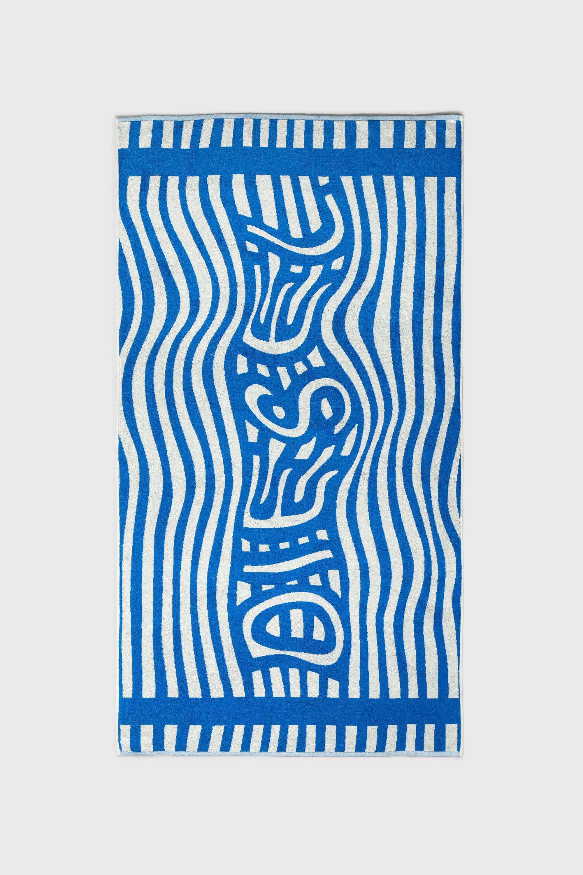 Diesel - 1018164 STRIPES GREY/BLUE TOWEL, Telo in spugna 100x180 cm Unisex in Blu - 1