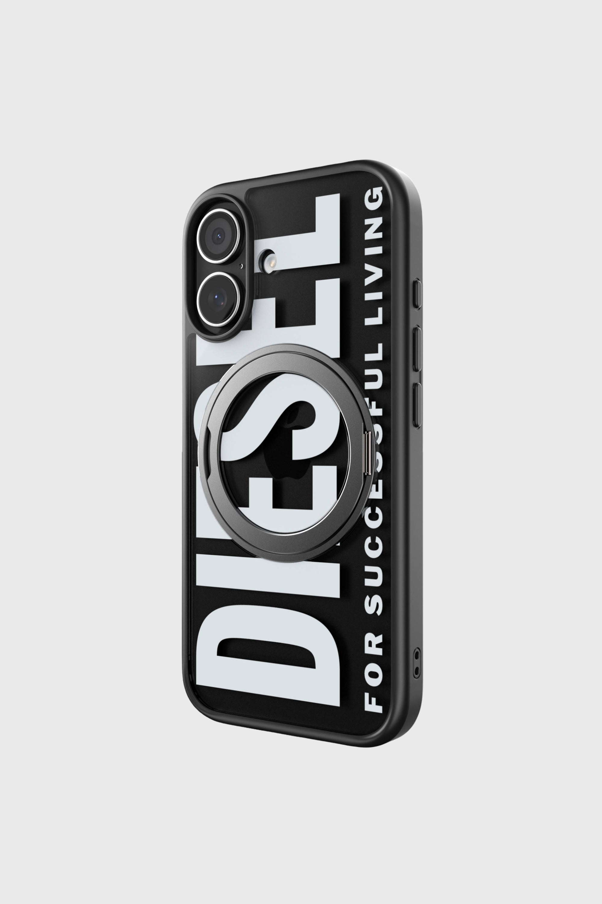 Diesel - 60403 RING STAND CASE RING STAND, Custodia Ringstand-Magsafe per iPhone 17 Unisex in Nero - 1