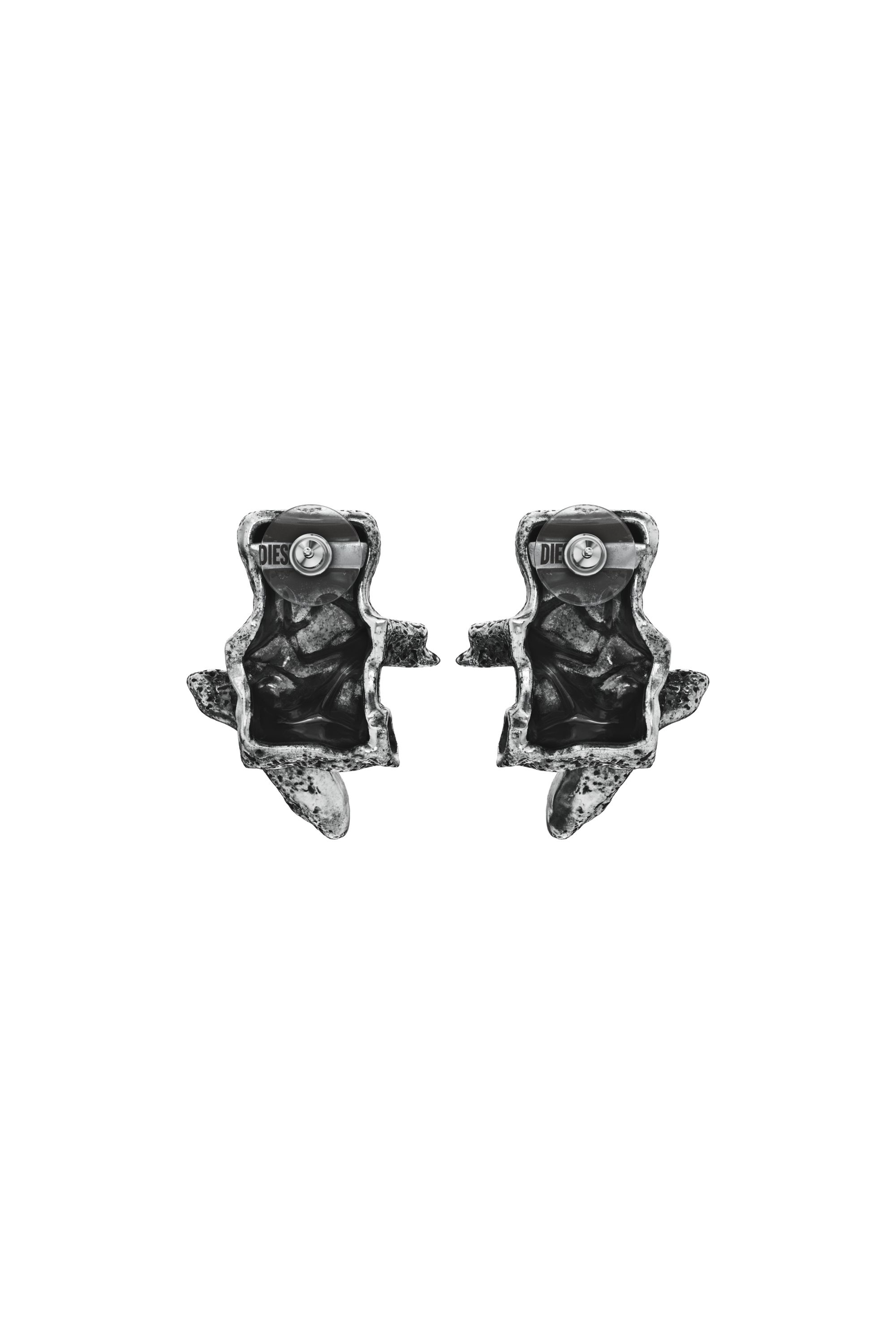 Diesel - DX1710040 JEWELLERY, Orecchini color argento con borchie Unisex in Grigio - 3