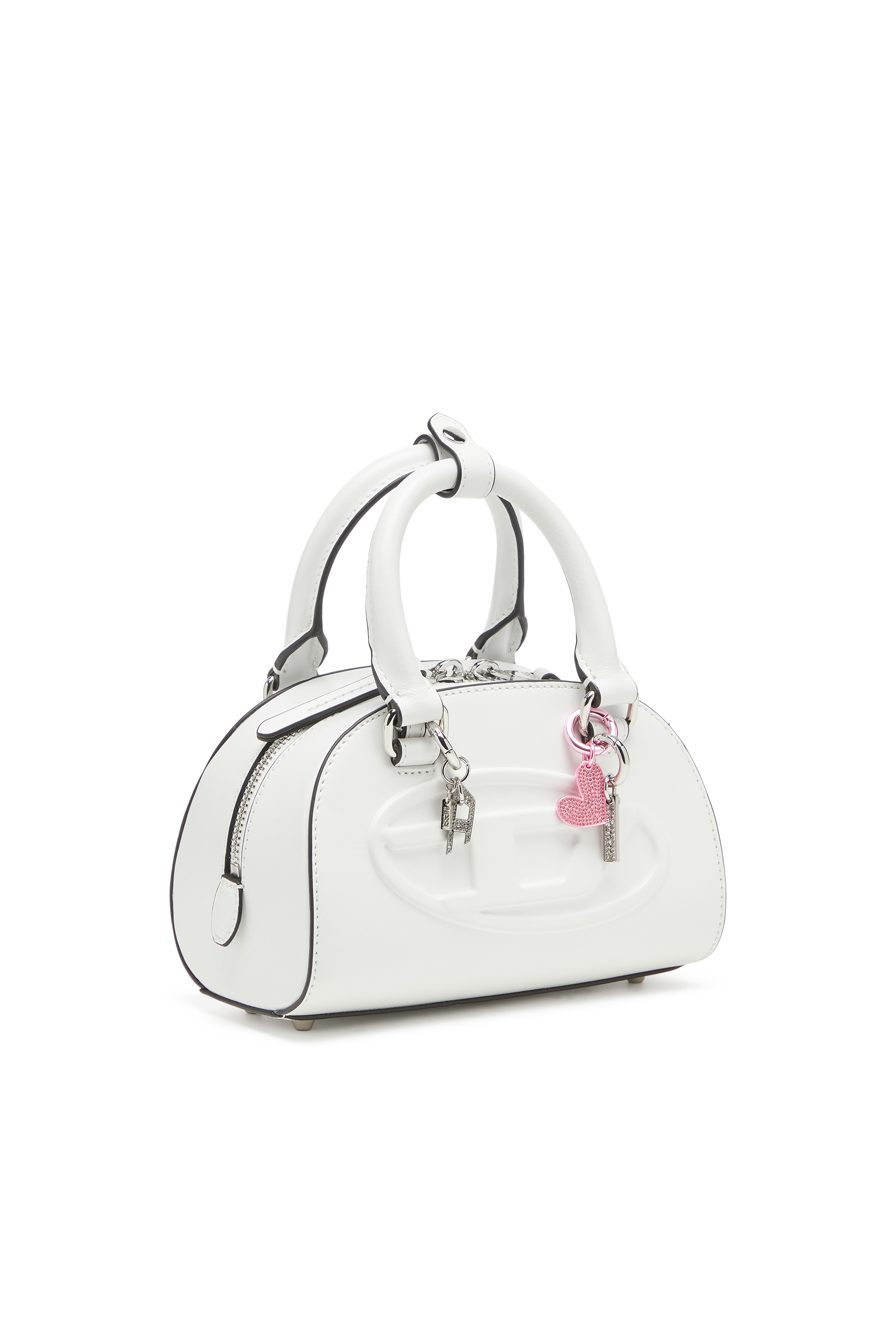 Diesel - 1DR DOME TOP HANDLE, 1DR Dome-Borsa bowling in pelle Donna in Bianco - 2