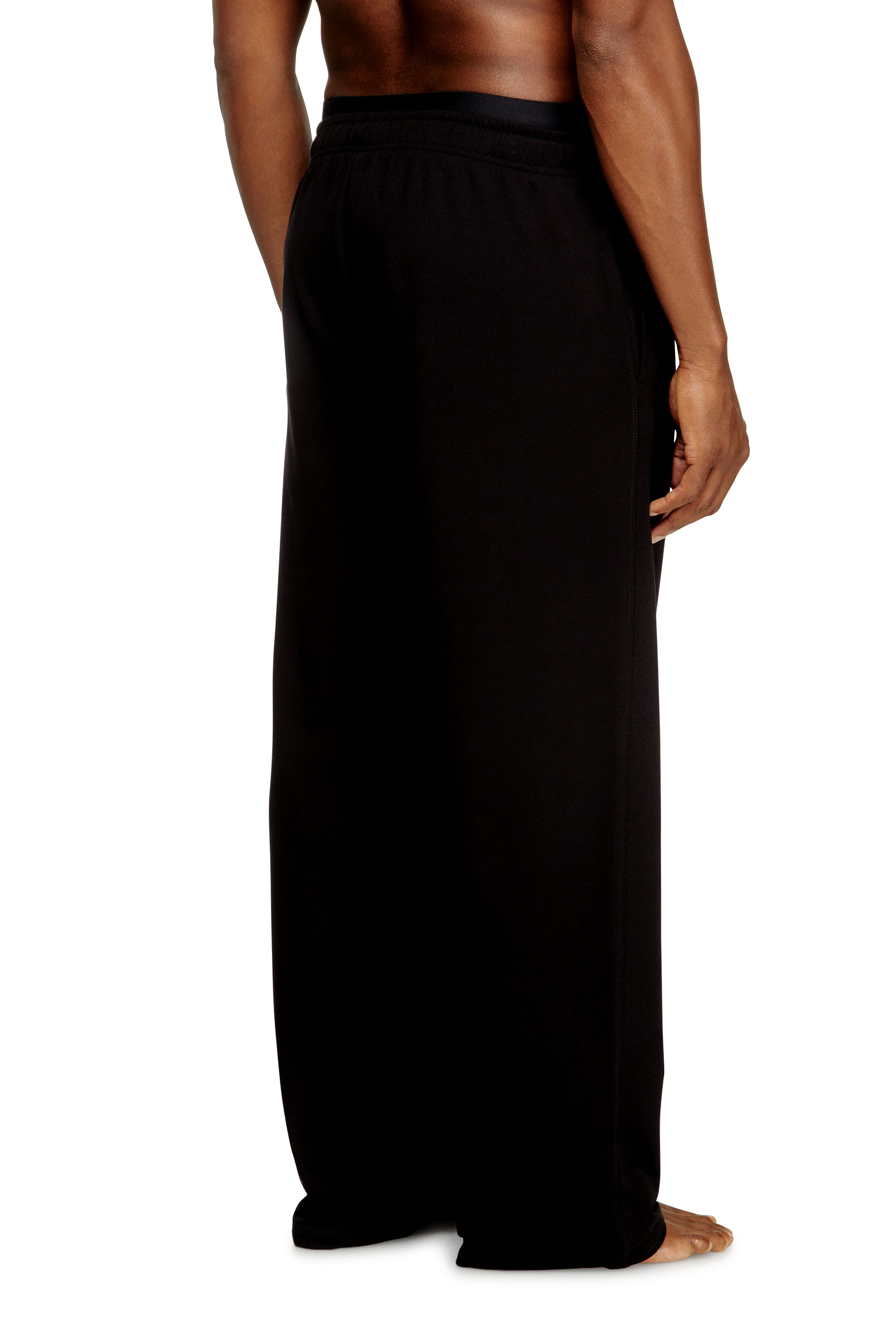 Diesel - BRADLEY-D-POP, Pantaloni in spugna di cotone con fascia logo in vita Uomo in Nero - 4