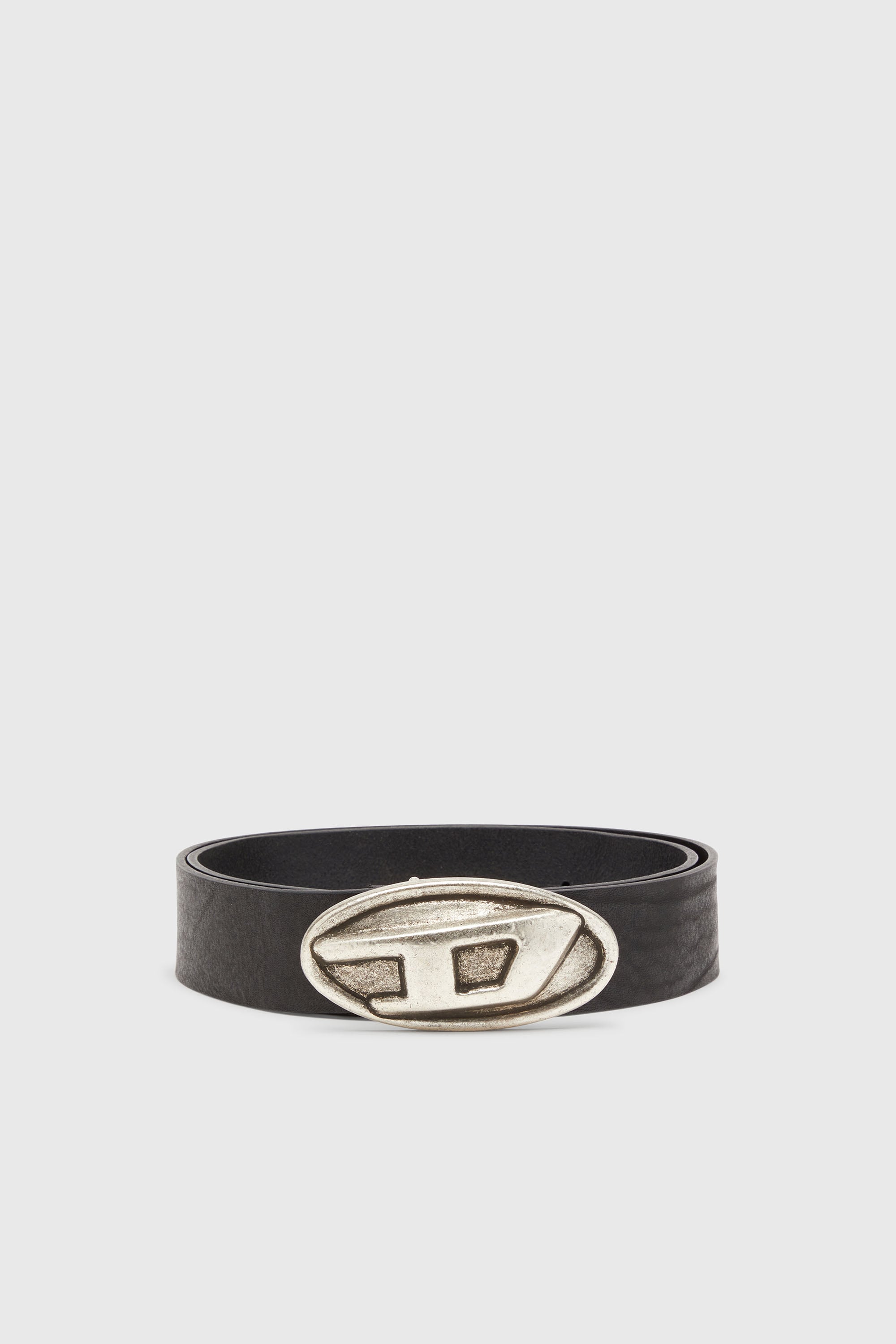Diesel - B-DOUBLE D, Cintura 4 cm con fibbia Oval  D Uomo in Nero - 1