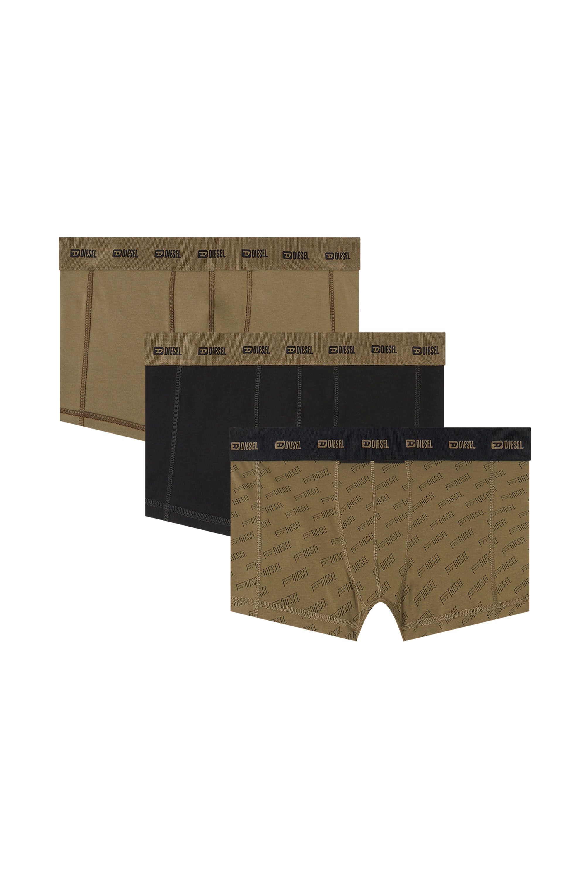 Diesel - DAMIEN-UTLT-3PACK, Set di tre boxer con logo stilizzato Uomo in Verde - 1