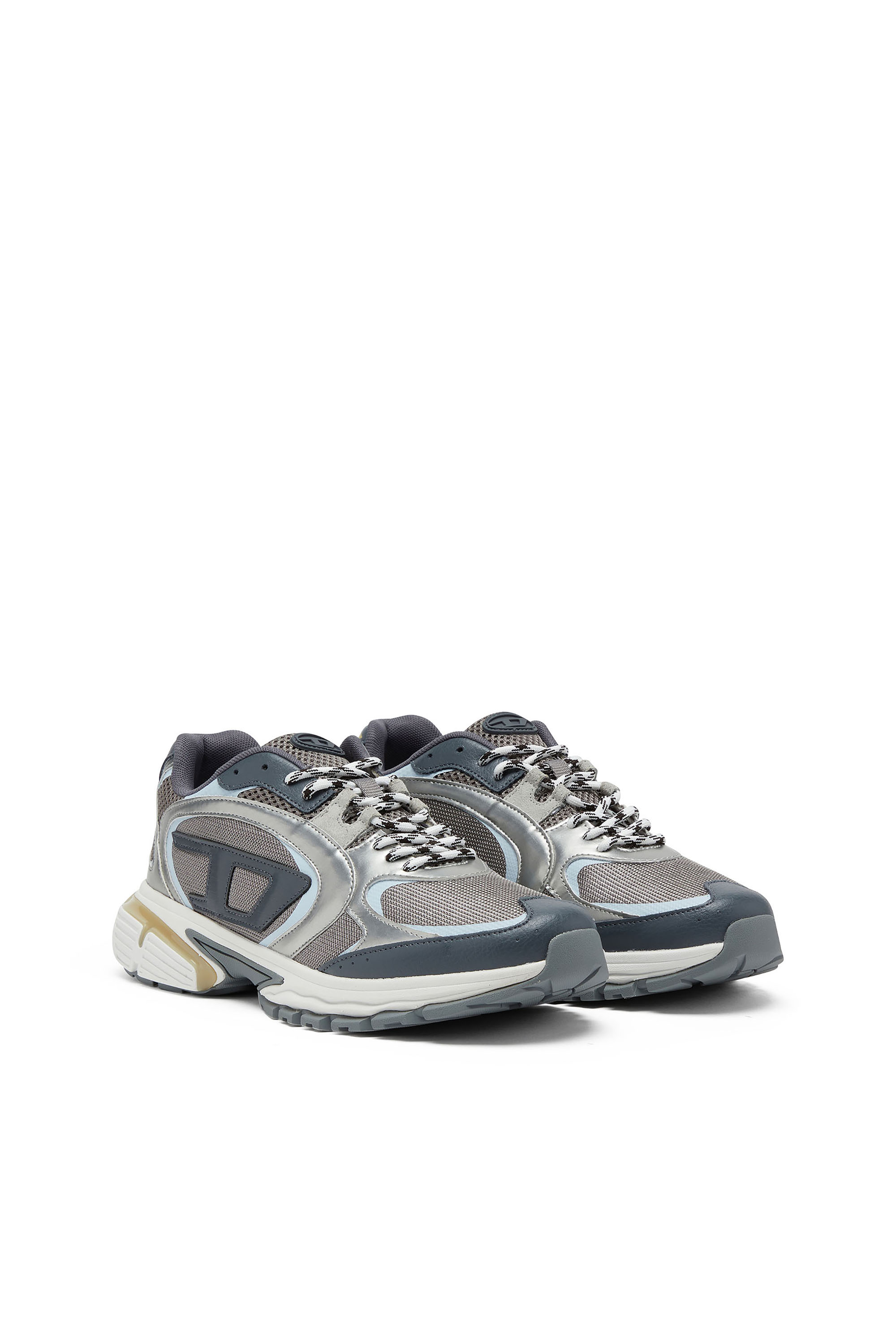 Diesel - S-PRO-V-DENSE LOW, S-Pro-V-Dense-Sneaker metallizzate in rete e PU Uomo in Multicolor - 2