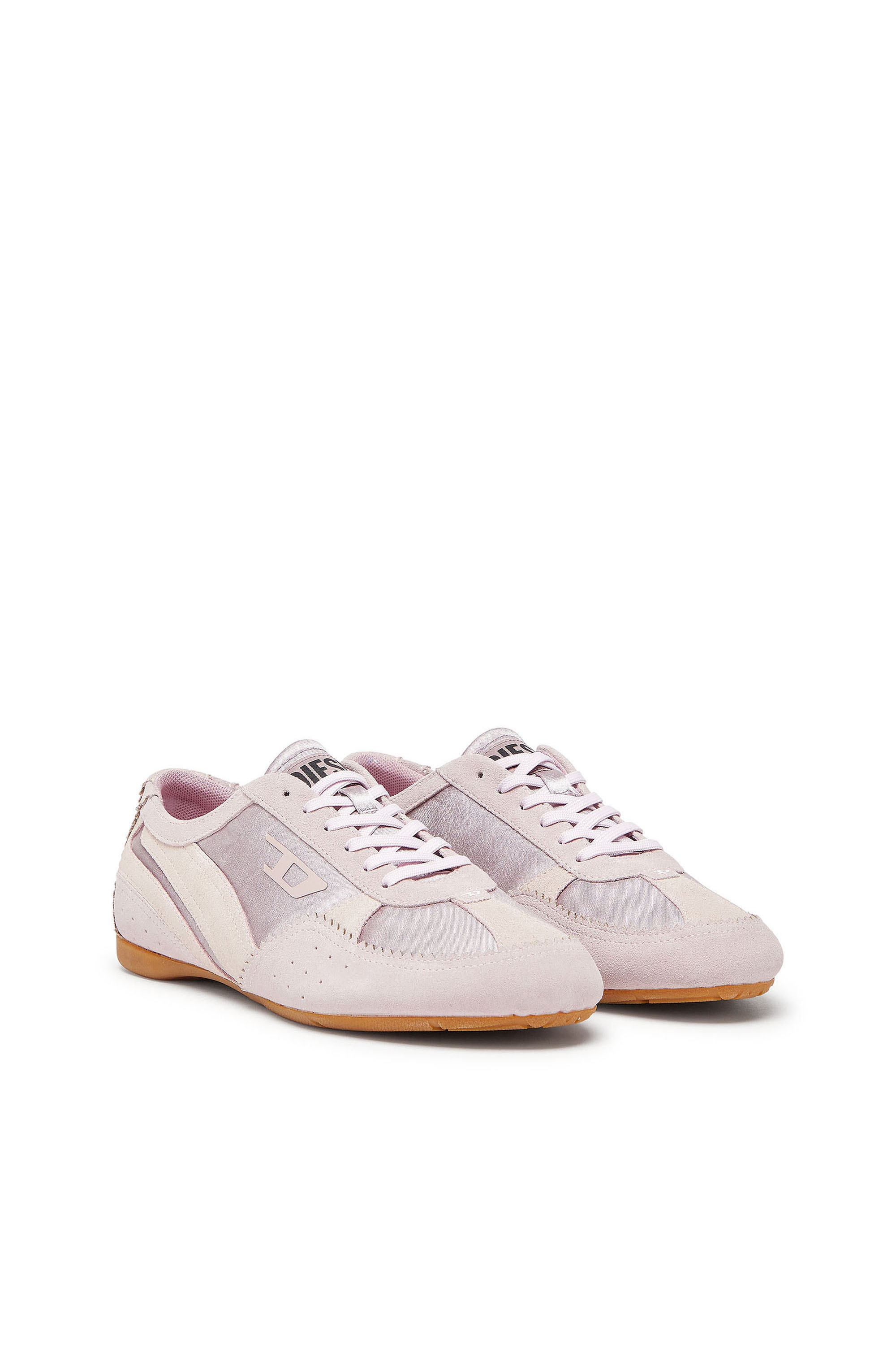 Diesel - D-MILE LOW II W, D-Mile - Sneaker flat con inserti in suede Donna in Rosa - 2