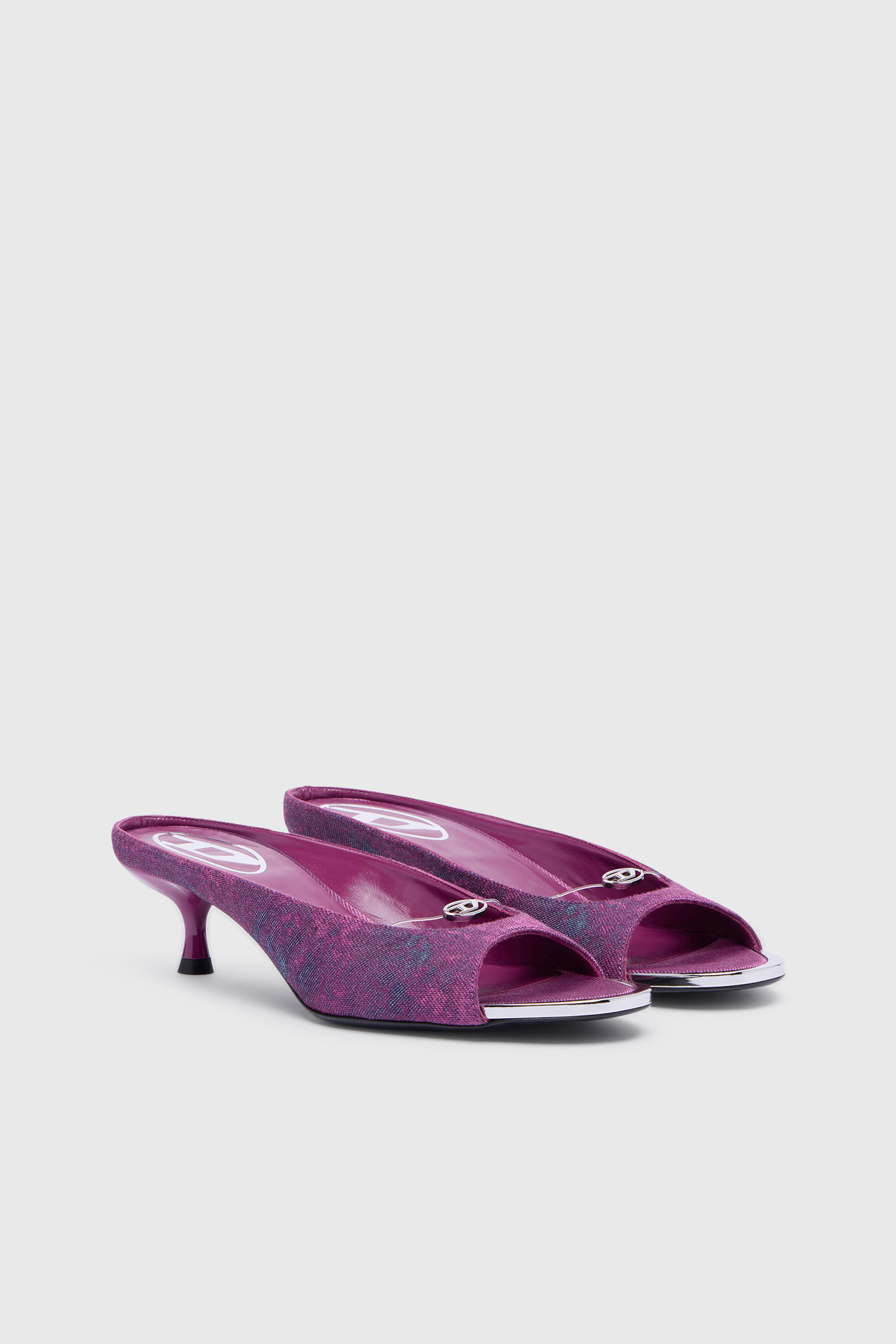 Diesel - D-DIAM'S-SA-40, D-Diam's-Mule in denim con Oval D sospeso Donna in Viola - 2