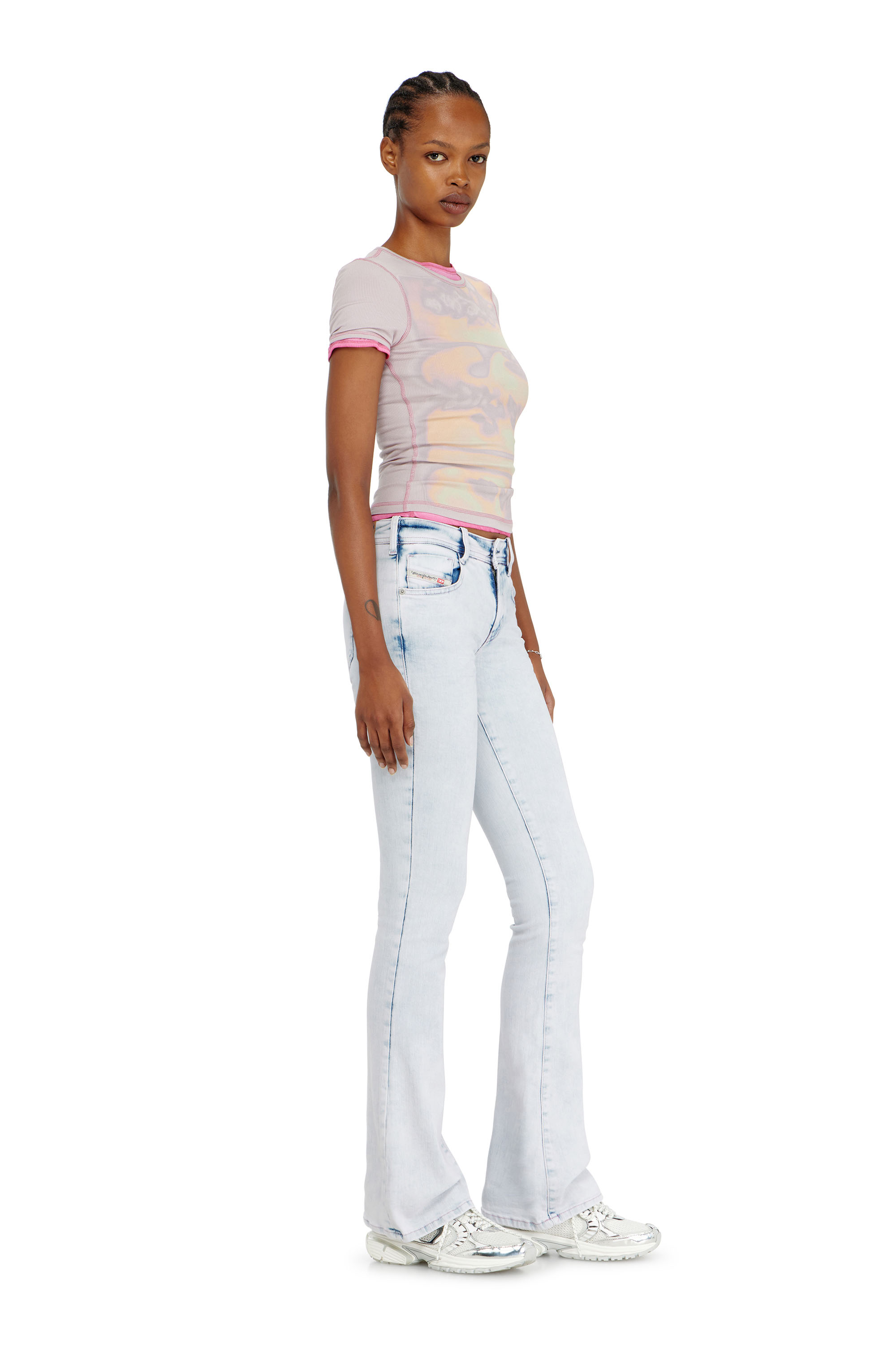 Diesel - Bootcut Jeans 1969 D-Ebbey 0HDBH Donna, Blu Chiaro - Image 2